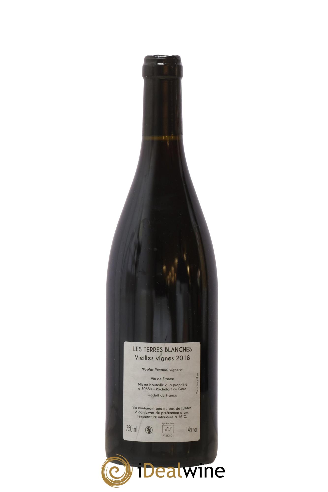 Vin de France Les Terres Blanches Vieilles vignes Clos des Grillons 2018 - Lot de 1 bouteille - 1