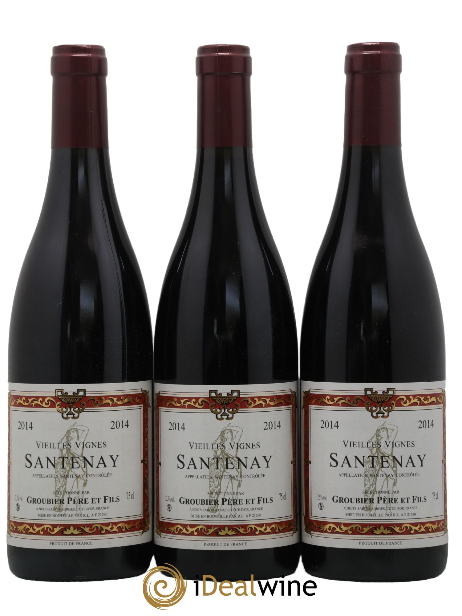Santenay Vieilles Vignes Groubier 2014 - Lot de 3 bouteilles - 0