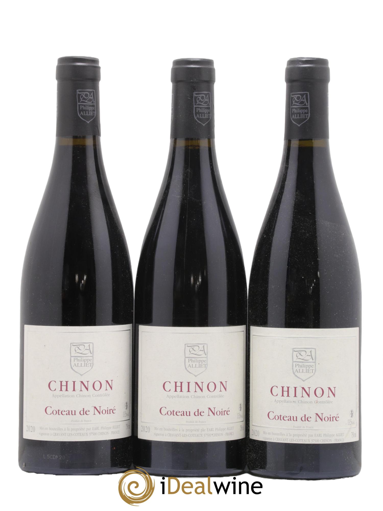 Chinon Coteau de Noiré Philippe Alliet 2020 - Lot de 3 bouteilles - 0