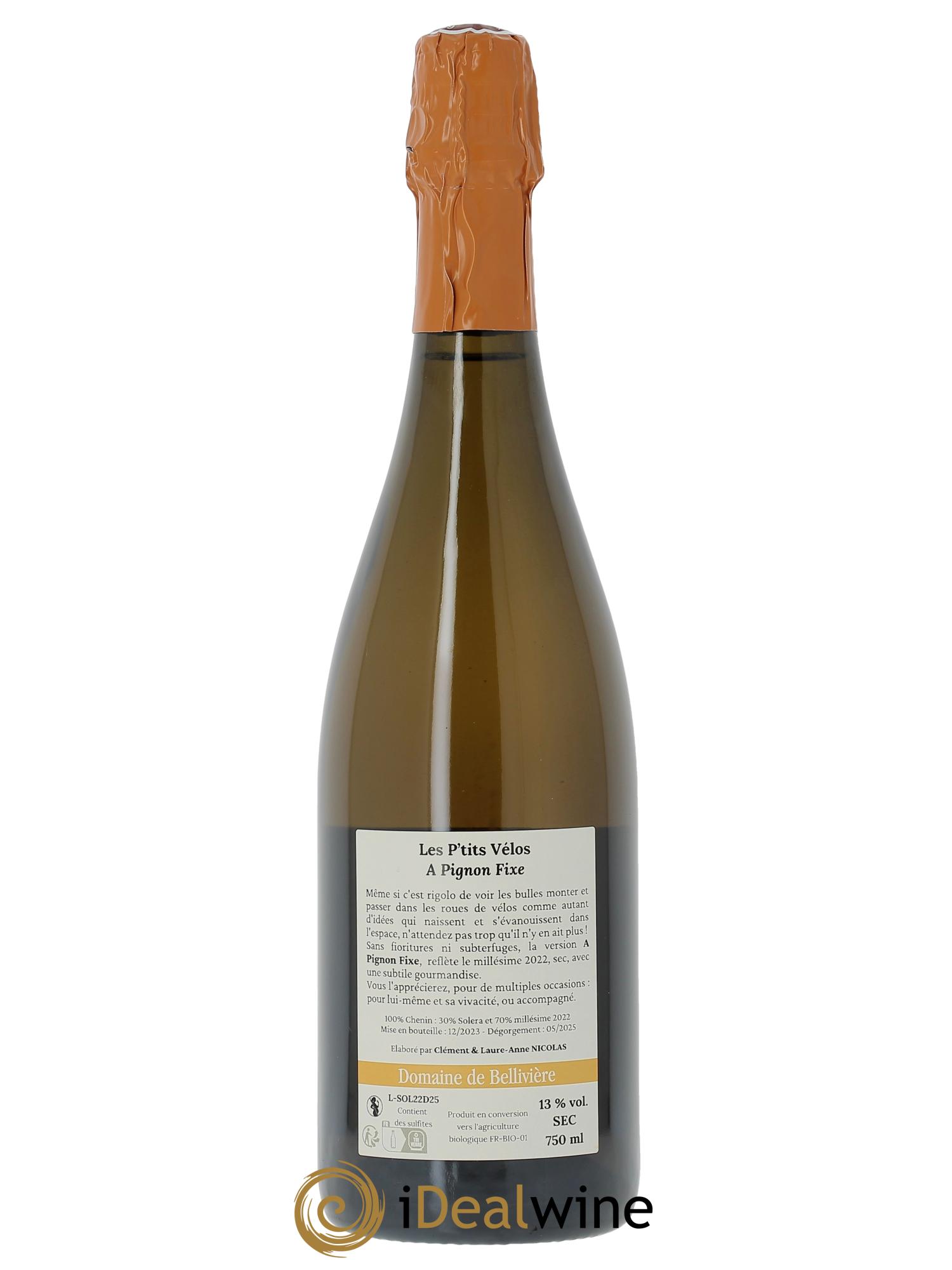 Vin de France Les p'tits vélos à pignon fixe Domaine de Bellivière  2022 - Lot de 1 bouteille - 1