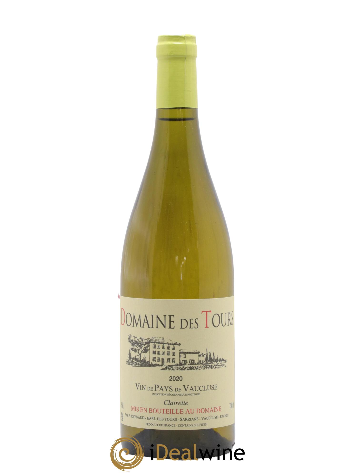IGP Vaucluse (Vin de Pays de Vaucluse) Domaine des Tours Clairette Emmanuel Reynaud 2020 - Lotto di 1 bottiglia - 0