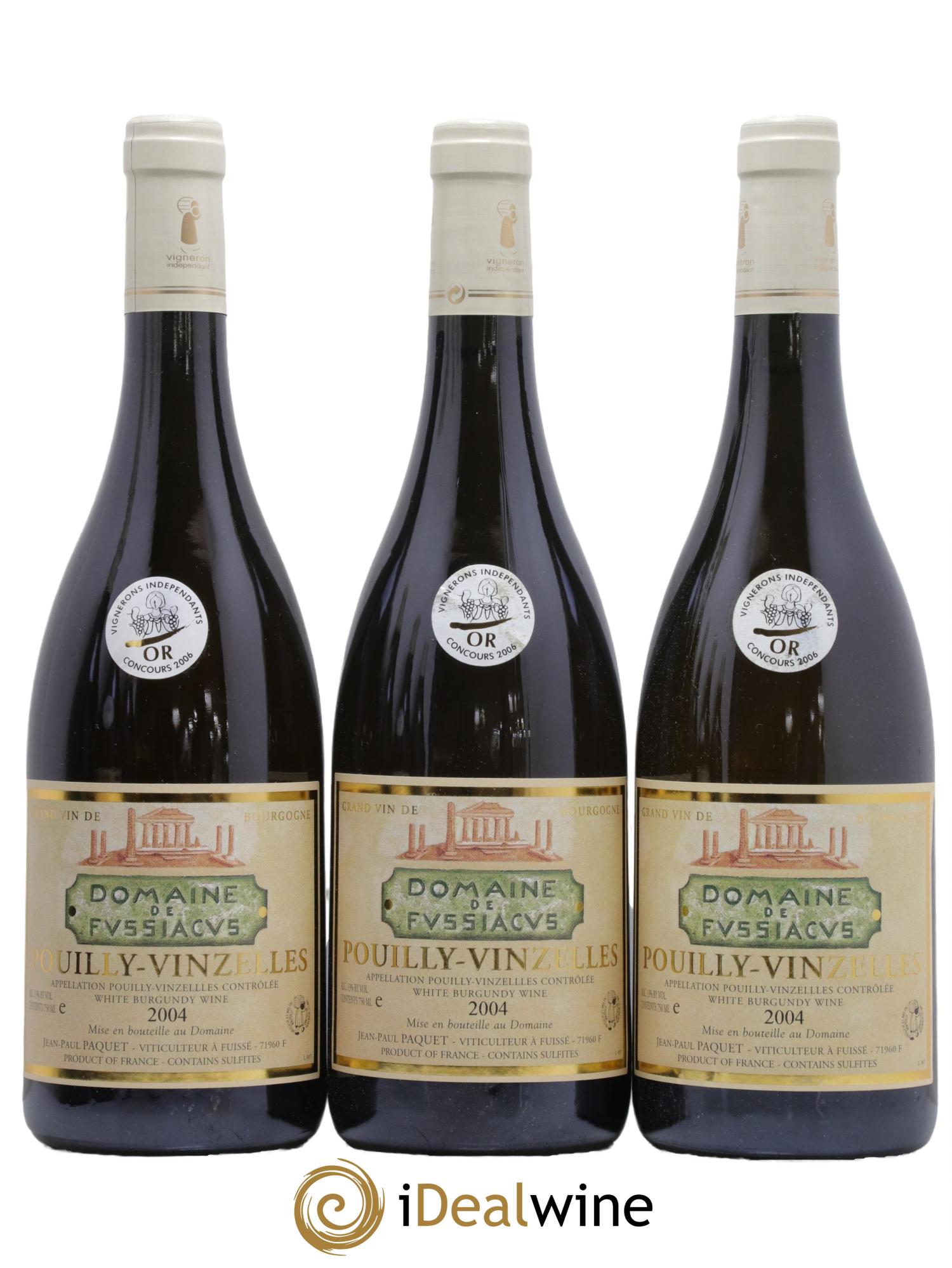 Pouilly-Vinzelles Fussiacus 2004 - Lot de 3 bouteilles - 0