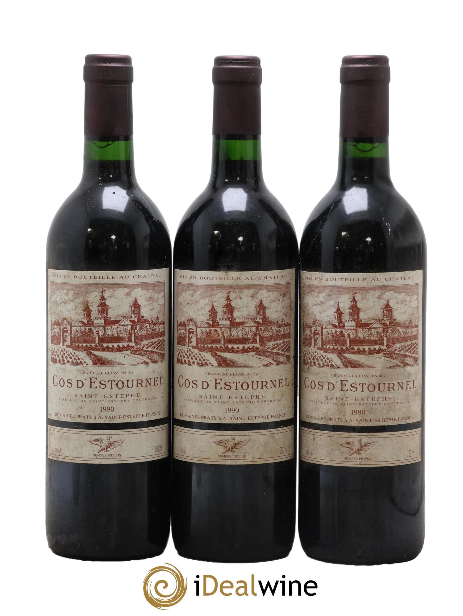 Cos d'Estournel 2ème Grand Cru Classé 1990 - Posten von 3 Flaschen - 0