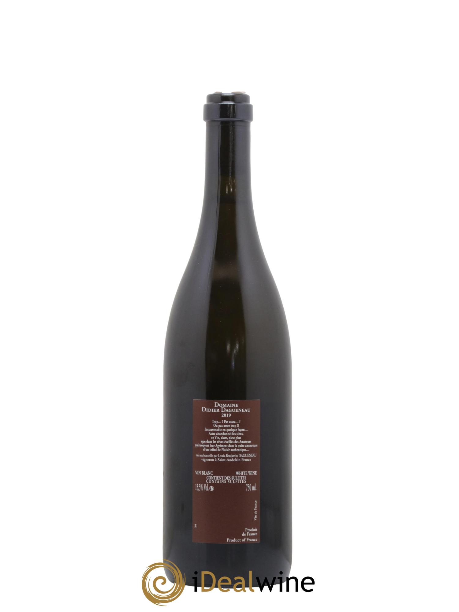 Vin de France (anciennement Pouilly-Fumé) Pur Sang Dagueneau (Domaine Didier - Louis-Benjamin) 2019 - Posten von 1 Flasche - 1