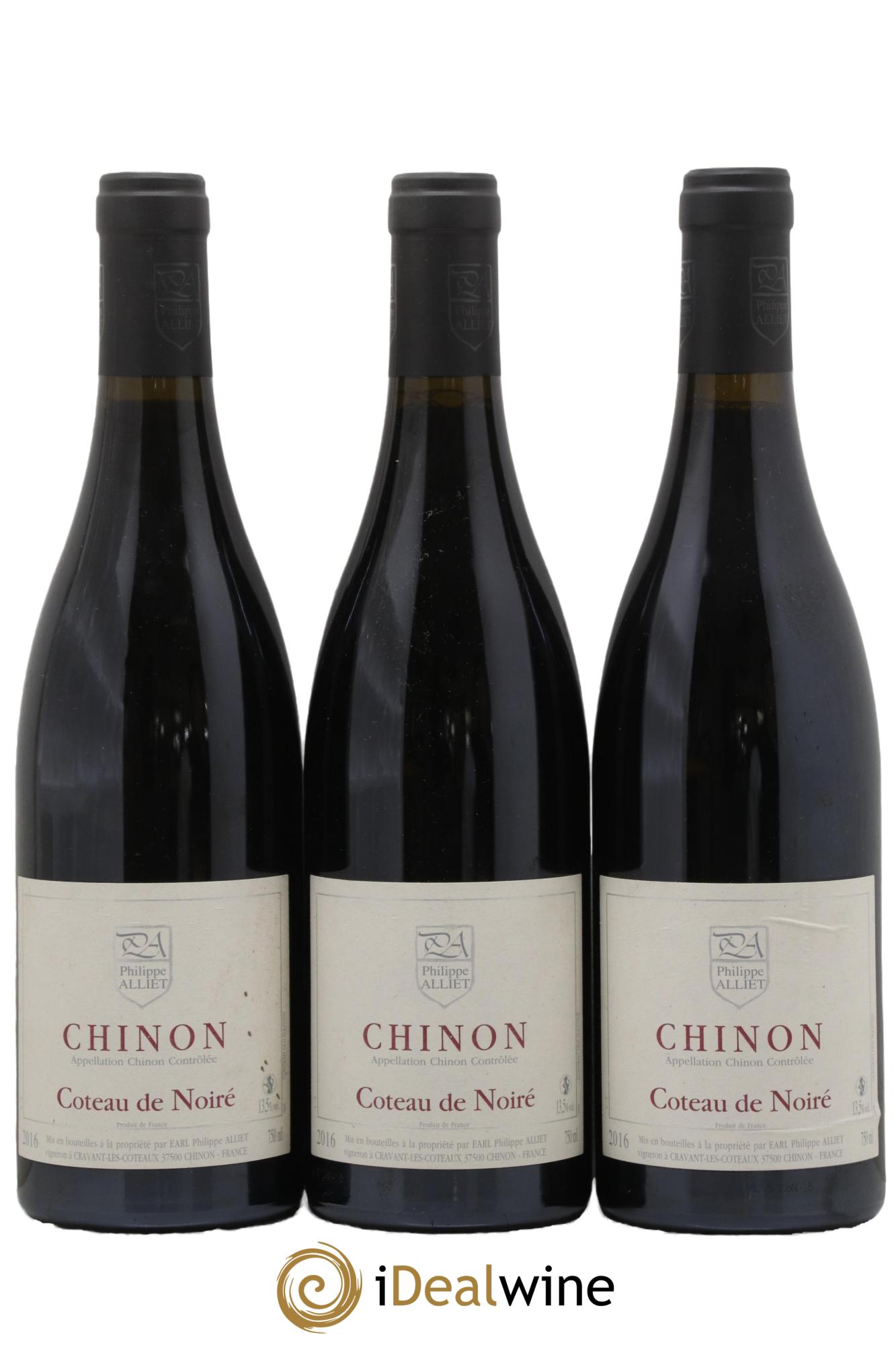 Chinon Coteau de Noiré Philippe Alliet 2016 - Lot de 3 bouteilles - 0
