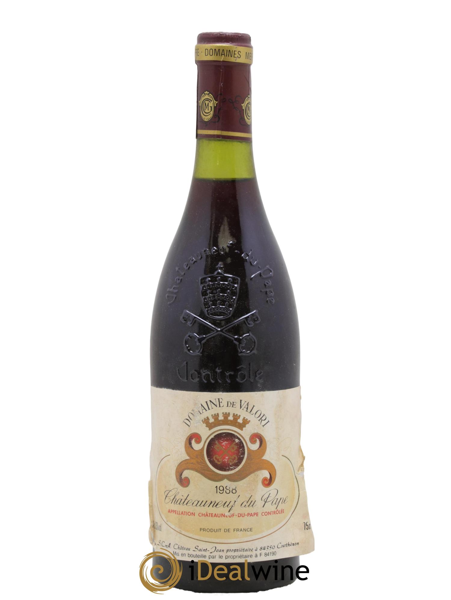 Châteauneuf-du-Pape Domaine de Valori 1988 - Lot of 1 bottle - 0