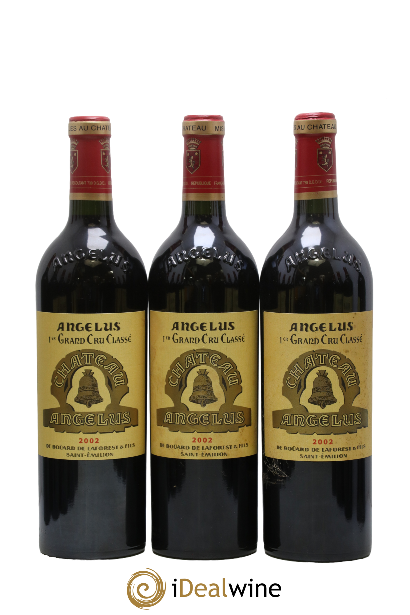 Château Angélus 1er Grand Cru Classé A 2002 - Lot de 12 bouteilles - 1