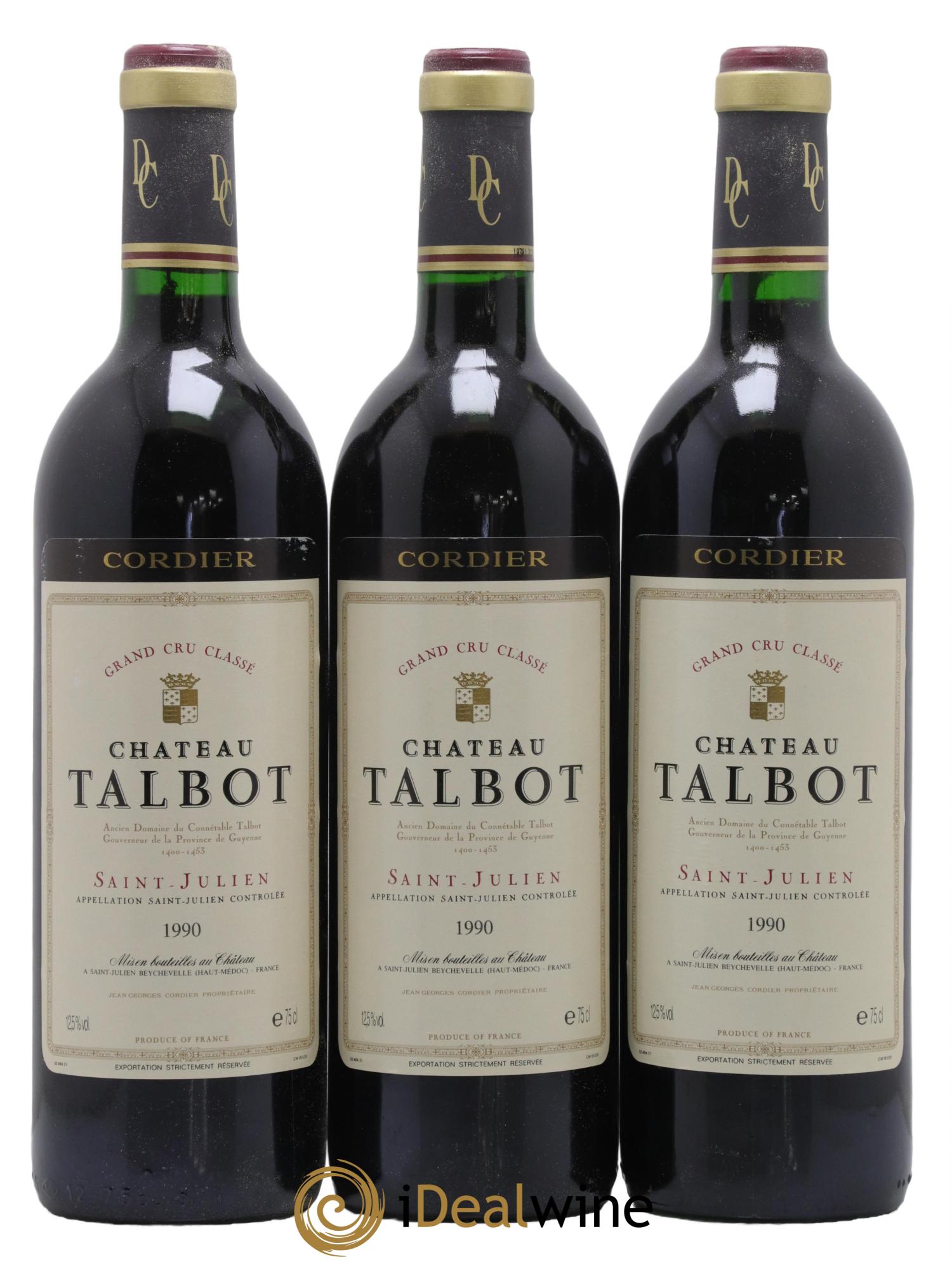 Château Talbot 4ème Grand Cru Classé 1990 - Lot de 12 bouteilles - 3