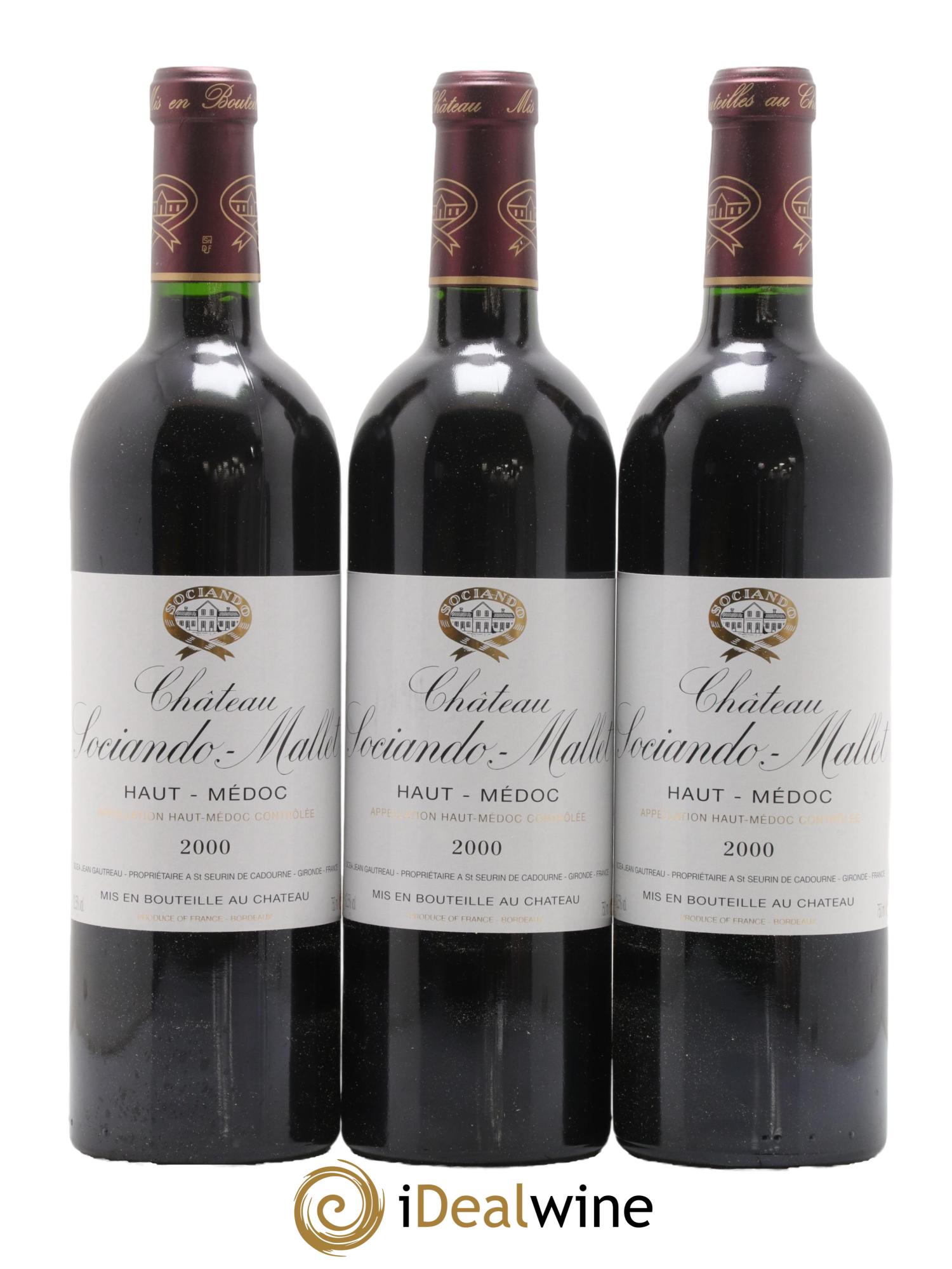 Château Sociando Mallet 2000 - Lot de 12 bouteilles - 3