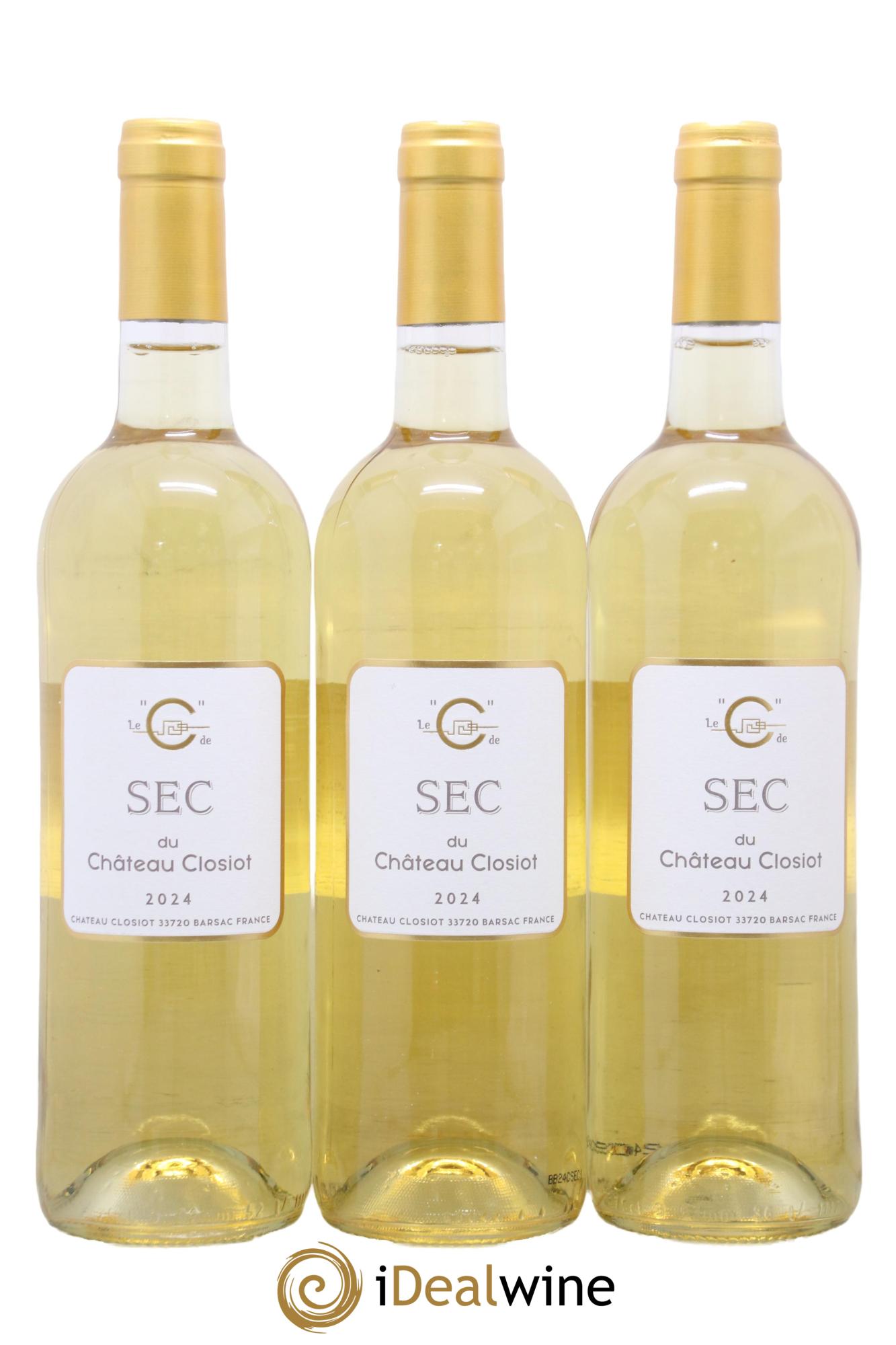 Le C de sec du Château Closiot 2024 - Posten von 3 Flaschen - 0
