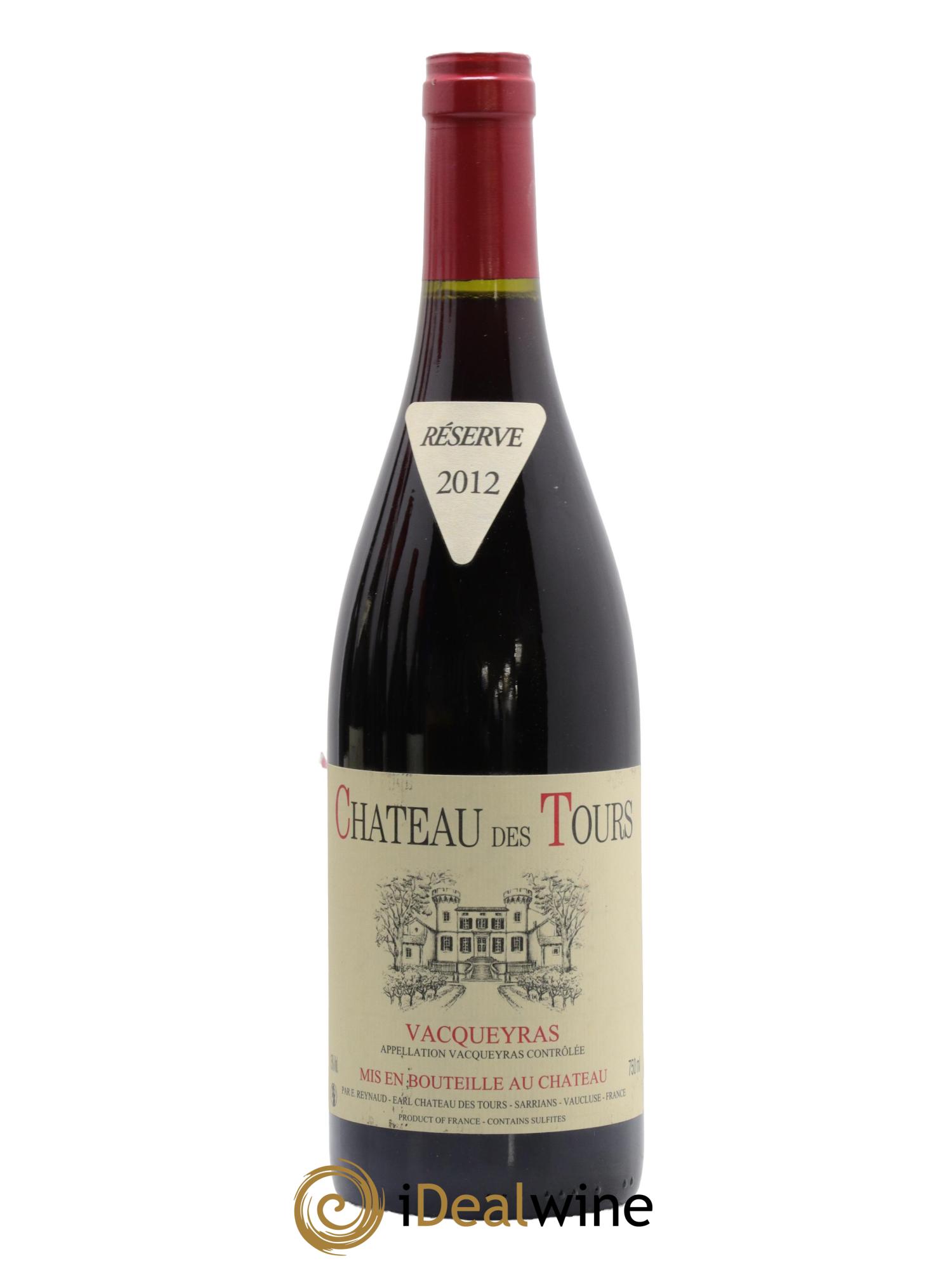 Vacqueyras Château des Tours Emmanuel Reynaud 2012 - Lot de 1 bouteille - 0
