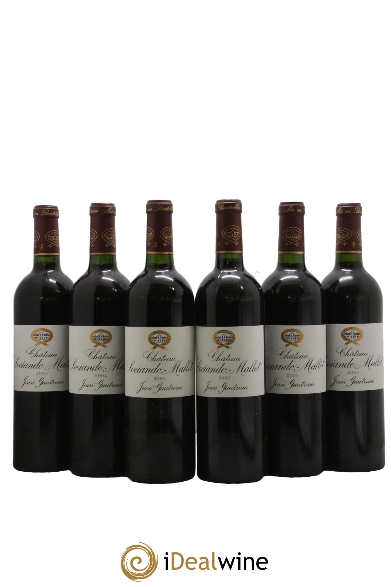 Château Sociando Mallet 2005 - Lot de 6 bouteilles - 0