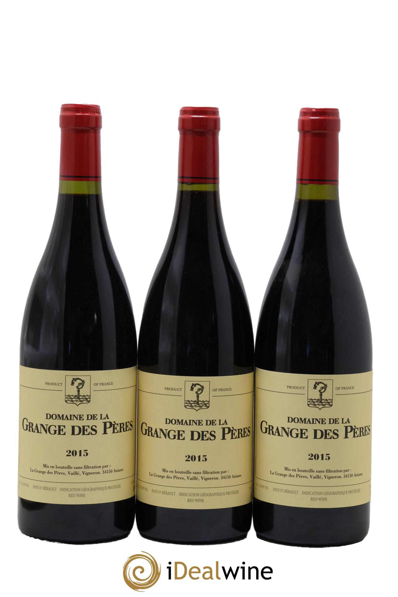 Pays d'Hérault Grange des Pères Laurent Vaillé 2015 - Lotto di 3 bottiglie - 0