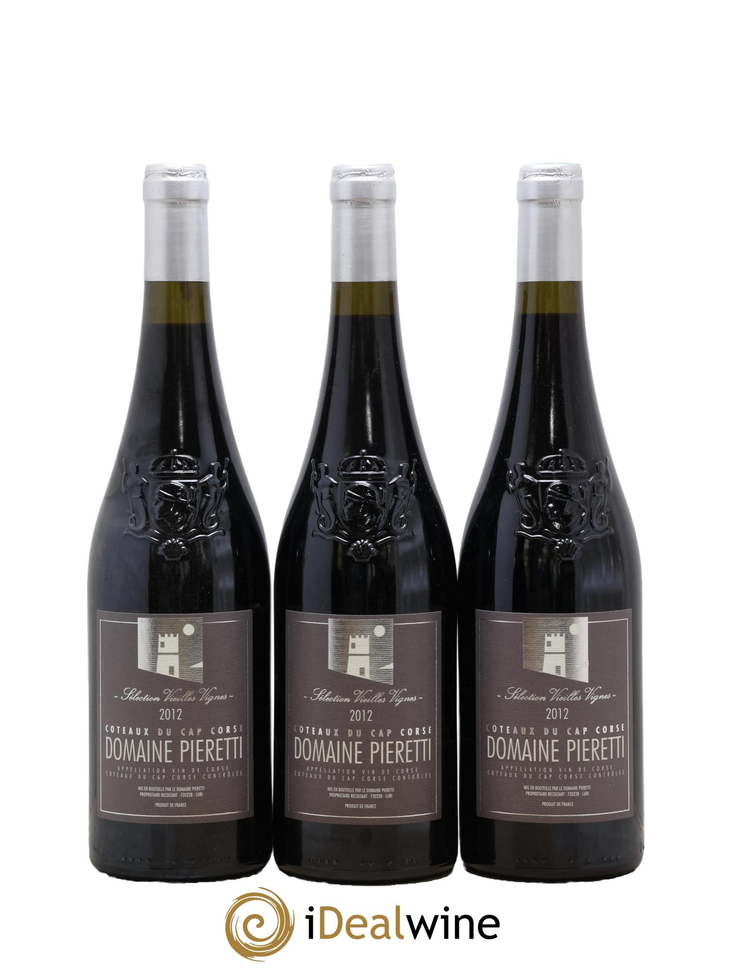 Vin de Corse Coteaux du Cap Corse Vieilles Vignes Domaine Pieretti 2012 - Lotto di 3 bottiglie - 0