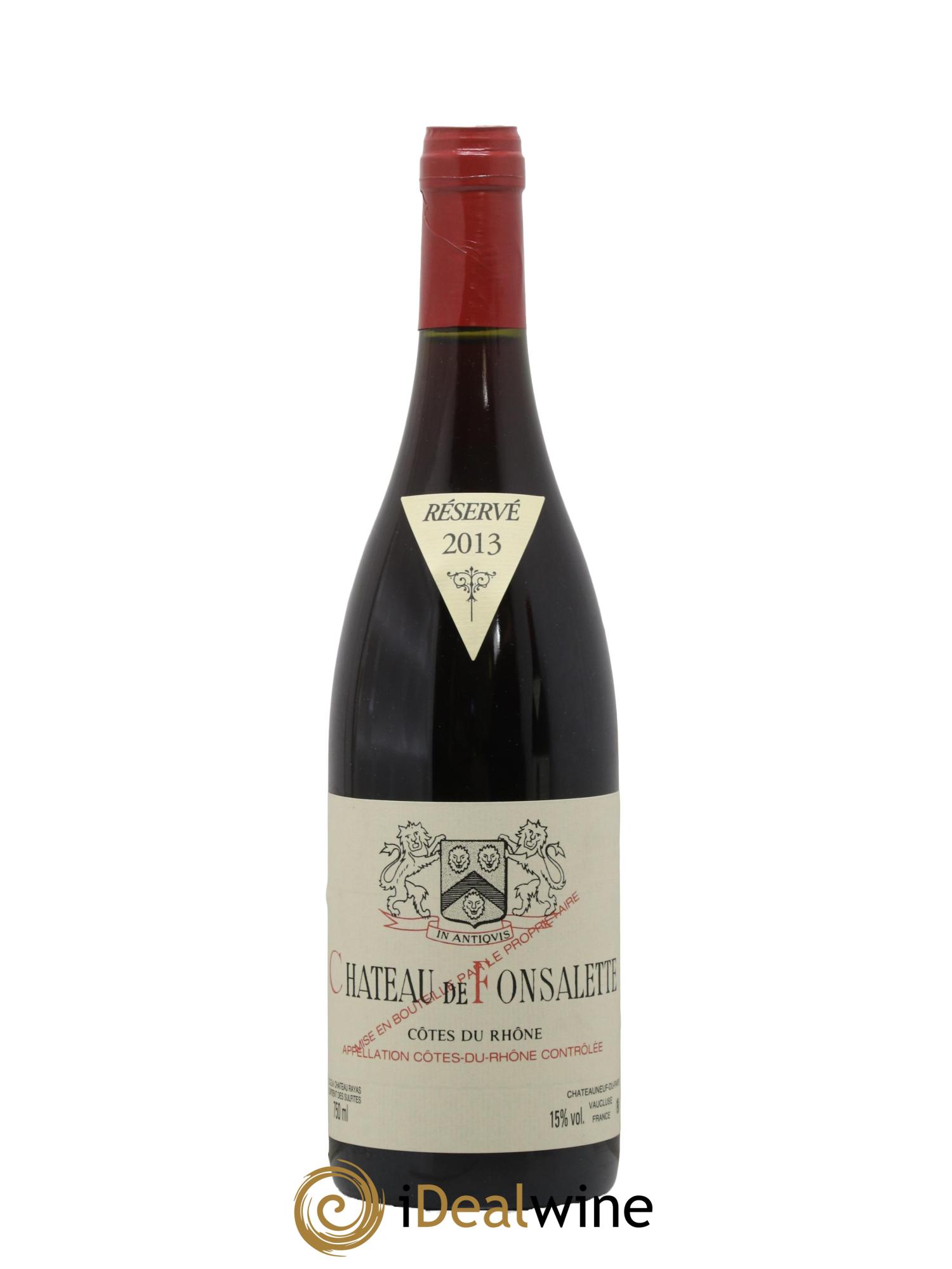 Côtes-du-Rhône Château de Fonsalette Emmanuel Reynaud 2013 - Lot de 1 bouteille - 0