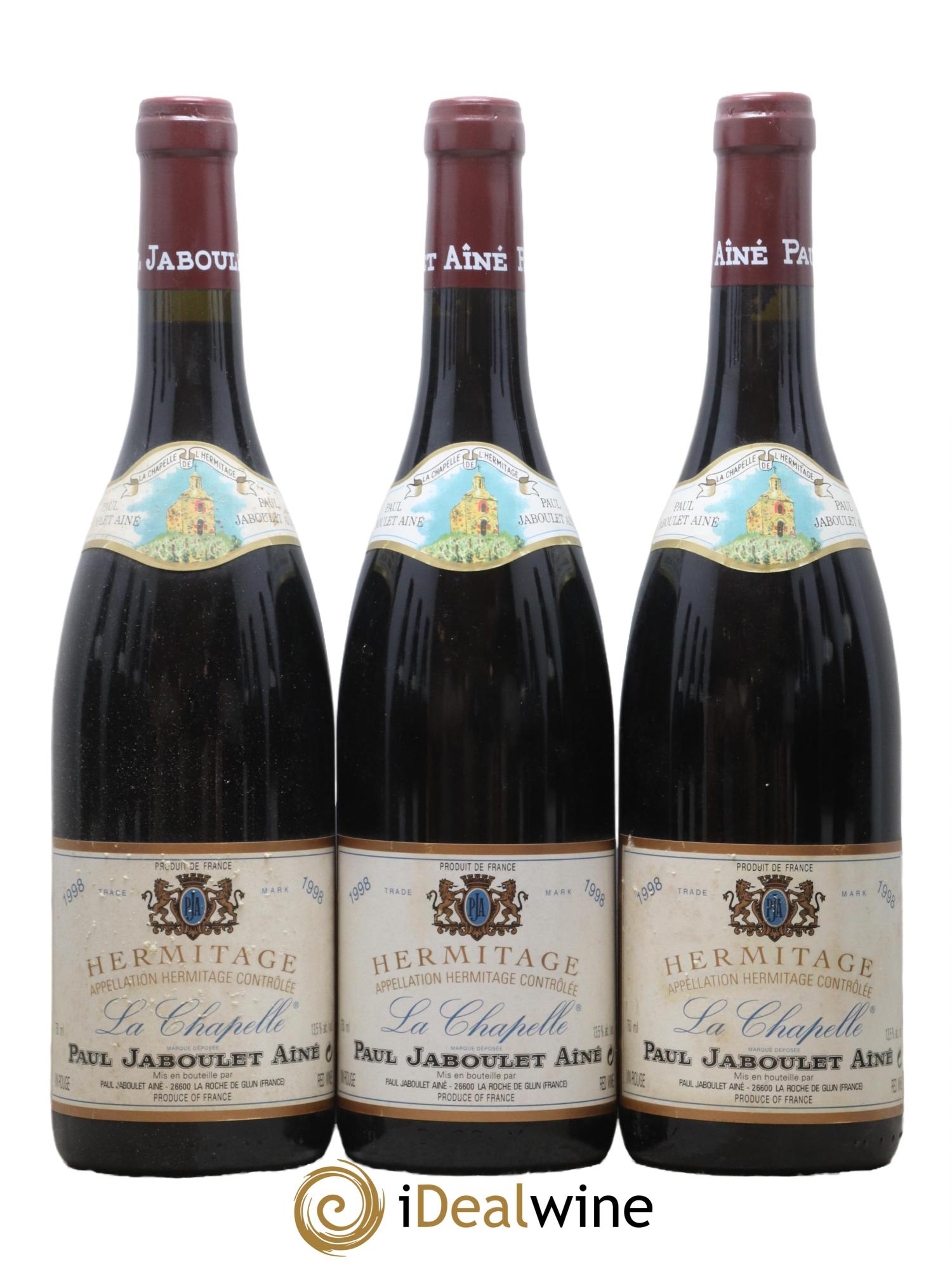 Hermitage La Chapelle Paul Jaboulet Ainé  1998 - Posten von 12 Flaschen - 1