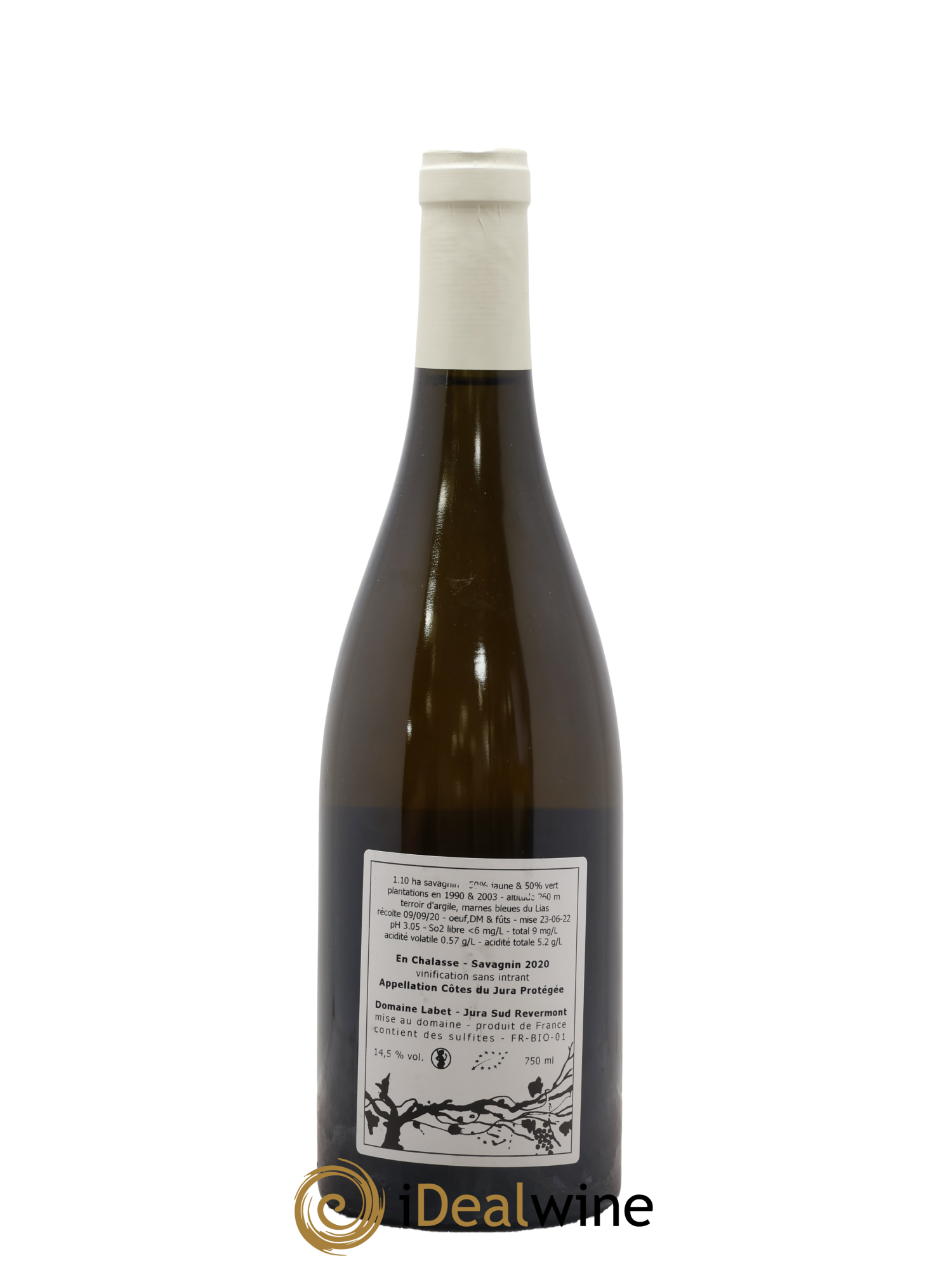 Côtes du Jura Fleur de Savagnin En Chalasse Romain - Julien - Charline Labet 2020 - Lot de 1 bouteille - 1