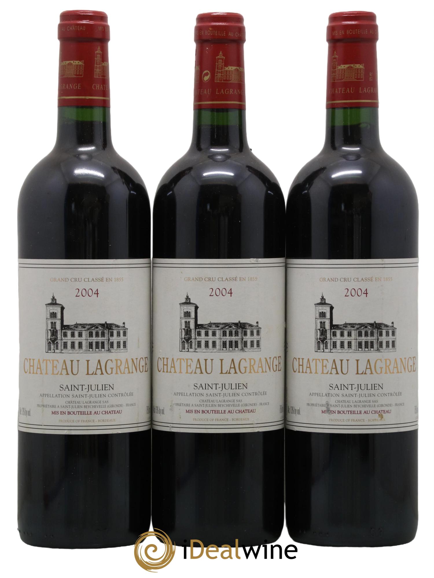 Château Lagrange 3ème Grand Cru Classé 2004 - Posten von 3 Flaschen - 0