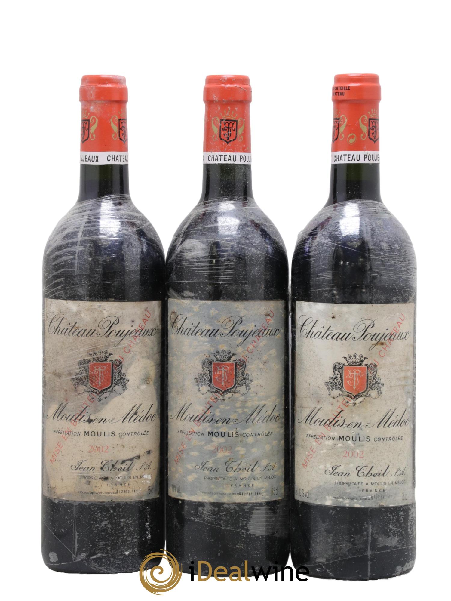 Château Poujeaux 2002 - Posten von 3 Flaschen - 0