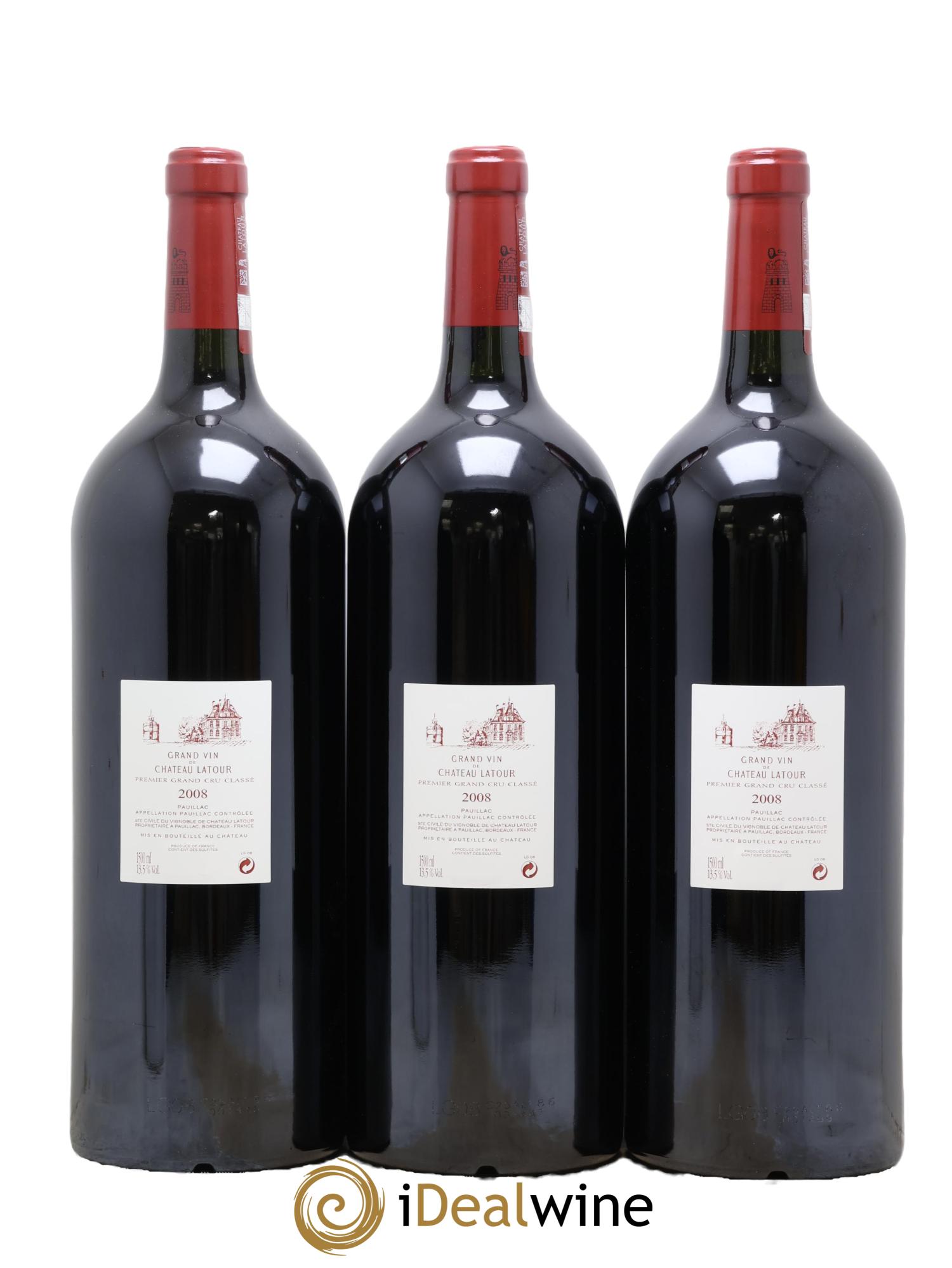 Château Latour 1er Grand Cru Classé 2008 - Lotto di 3 magnum - 1