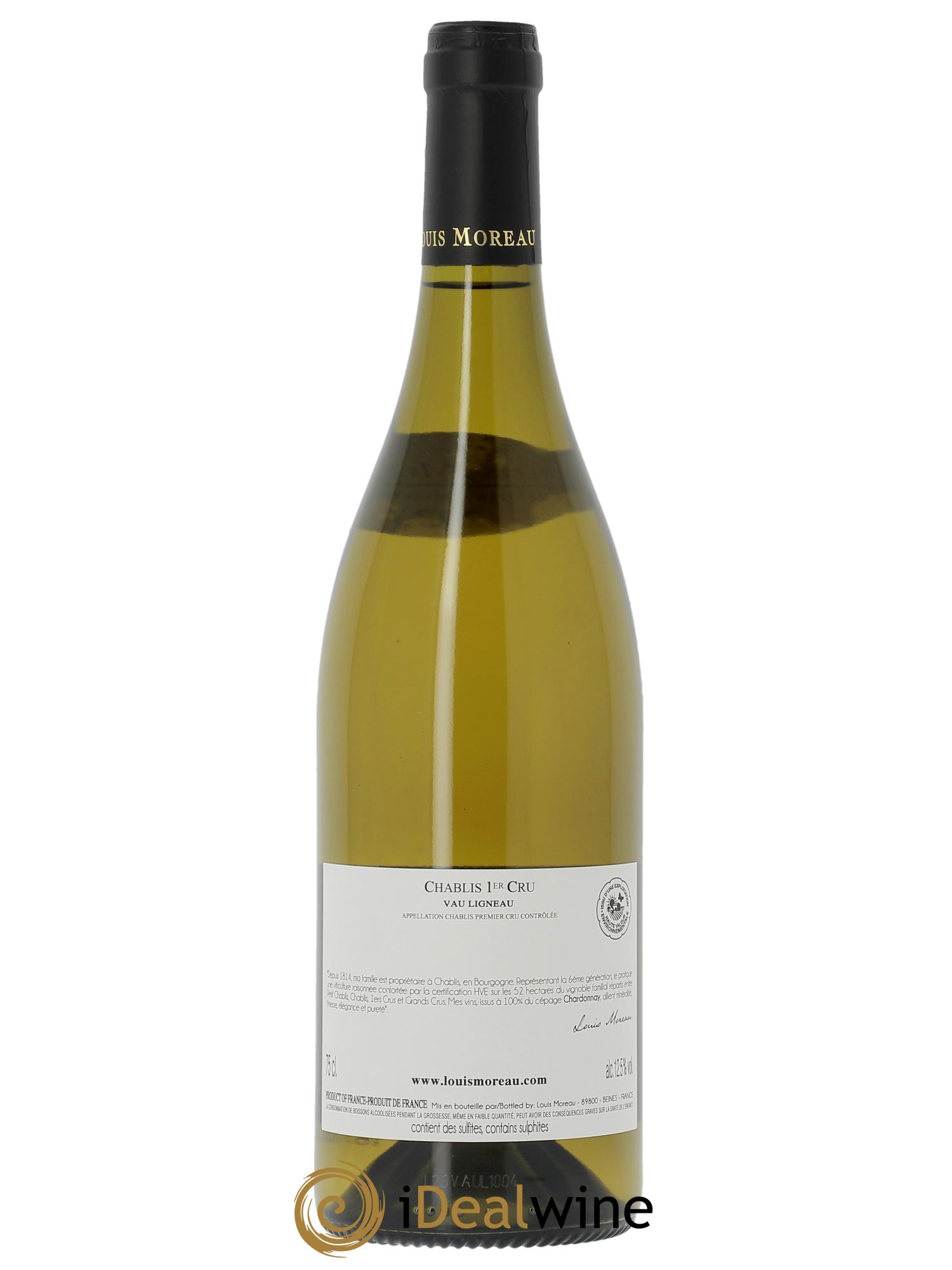 Chablis 1er Cru Vau Ligneau (anciennement Vaulignot) Louis Moreau  2023 - Lot de 1 bouteille - 2