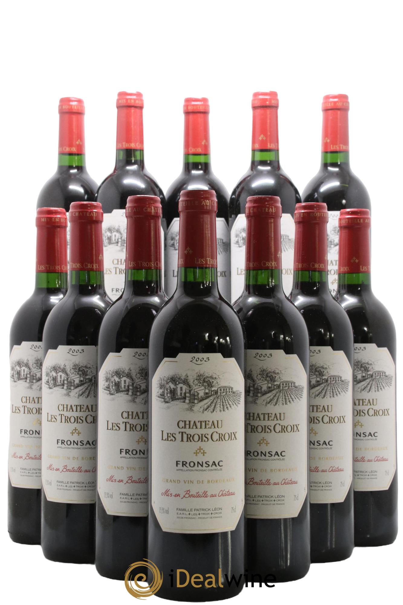 Château Les Trois Croix 2003 - Lot de 12 bouteilles - 0