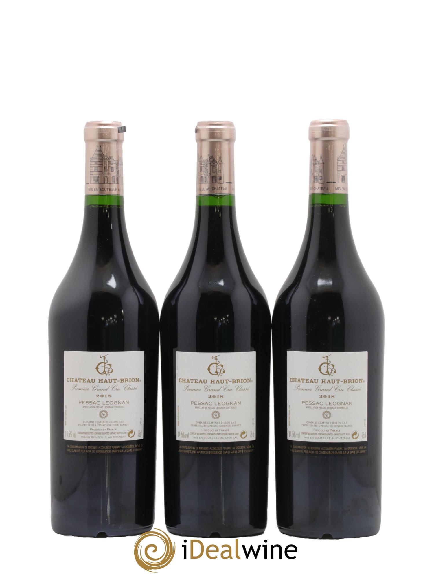 Château Haut Brion 1er Grand Cru Classé 2018 - Lotto di 3 bottiglie - 1
