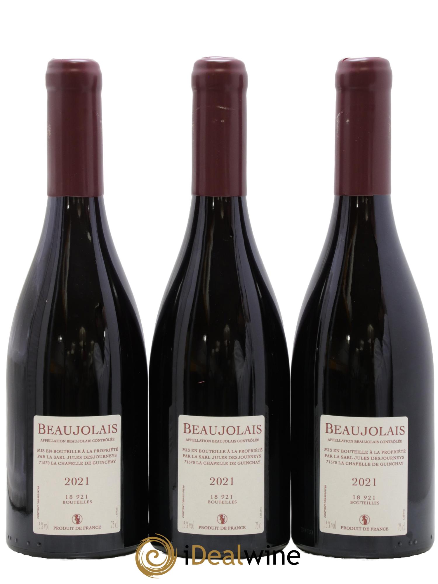 Beaujolais Jules Desjourneys 2021 - Posten von 3 Flaschen - 1