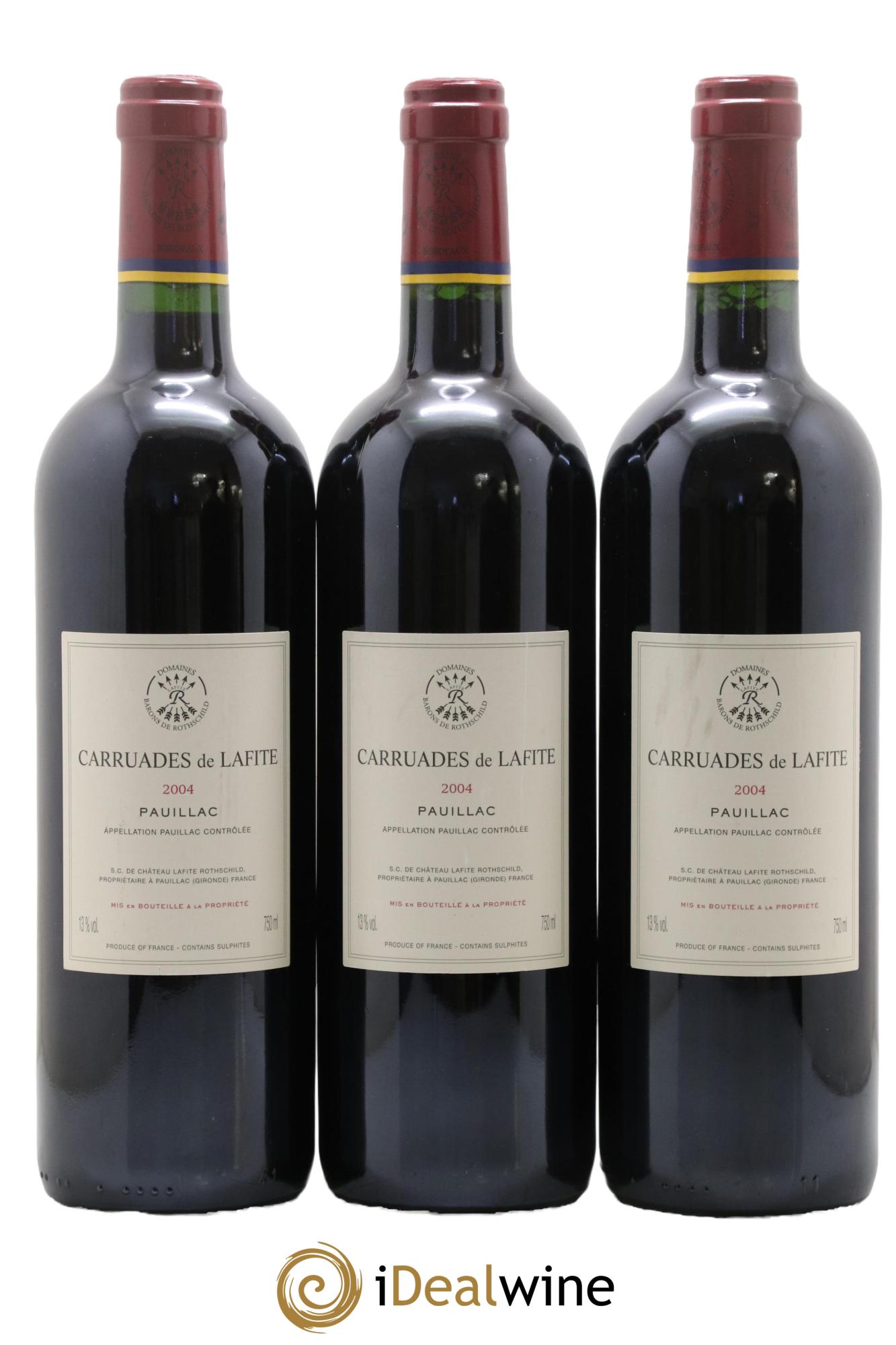 Carruades de Lafite Rothschild Second Vin 2004 - Lot de 3 bouteilles - 1