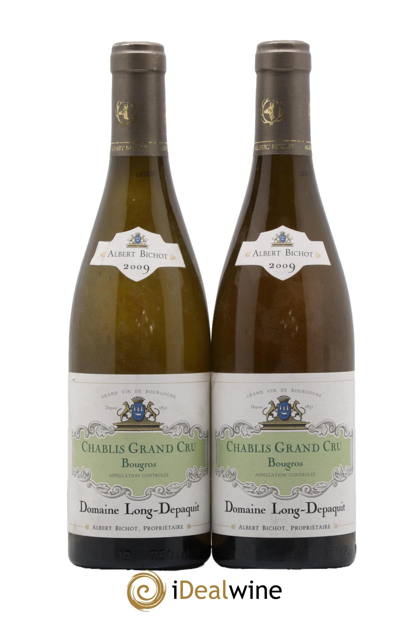 Chablis Grand Cru Bougros Long Depaquit - Albert Bichot (Domaine) 2009 - Lot de 2 bouteilles - 0