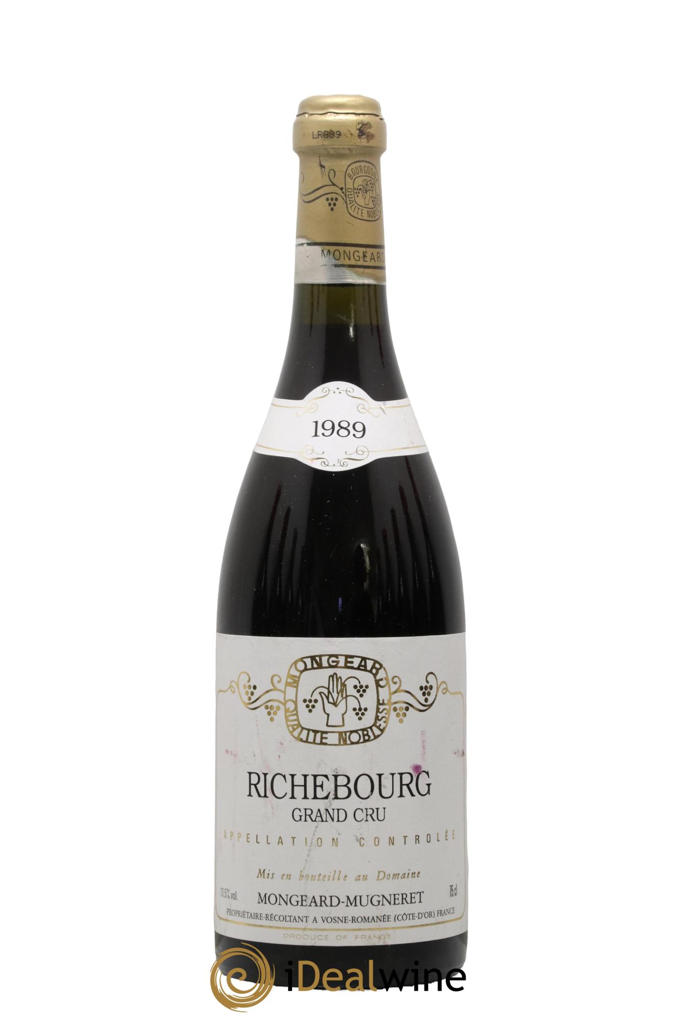 Richebourg Grand Cru Mongeard-Mugneret (Domaine) 1989 - Lot de 1 bouteille - 0