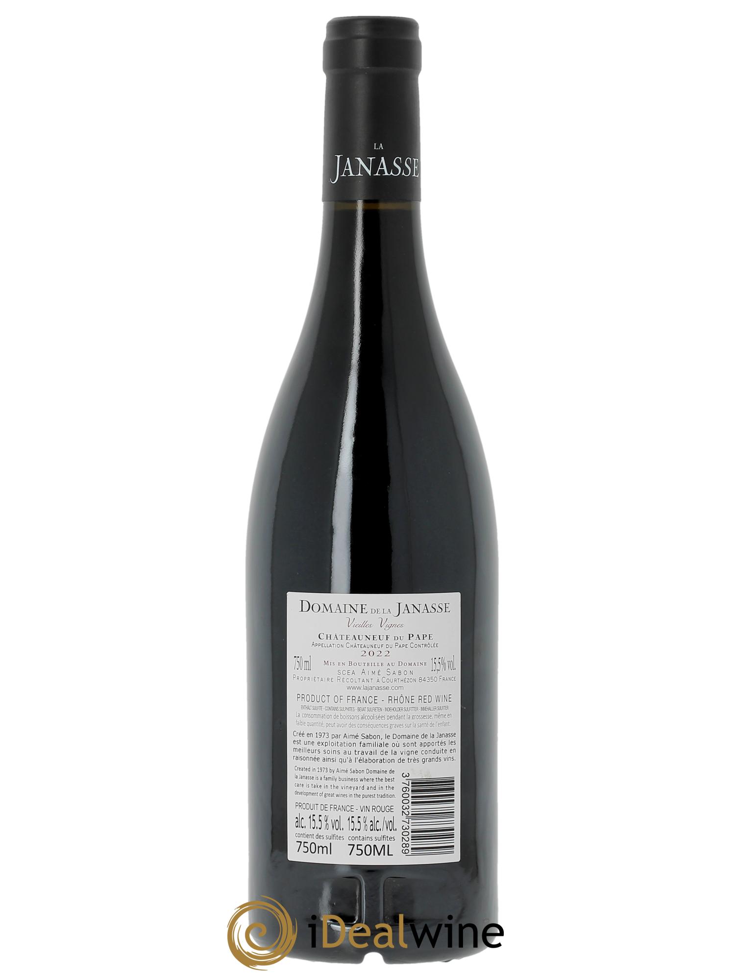 Châteauneuf-du-Pape Cuvée Vieilles Vignes La Janasse (Domaine de)  2022 - Lot de 1 bouteille - 1