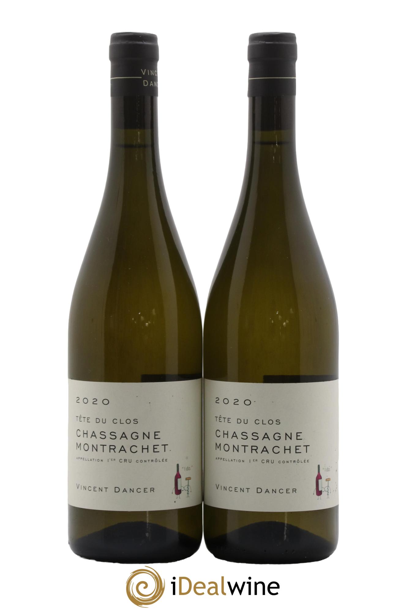 Chassagne-Montrachet 1er Cru (Morgeot) Tête du Clos Vincent Dancer 2020 - Lot de 2 bouteilles - 0