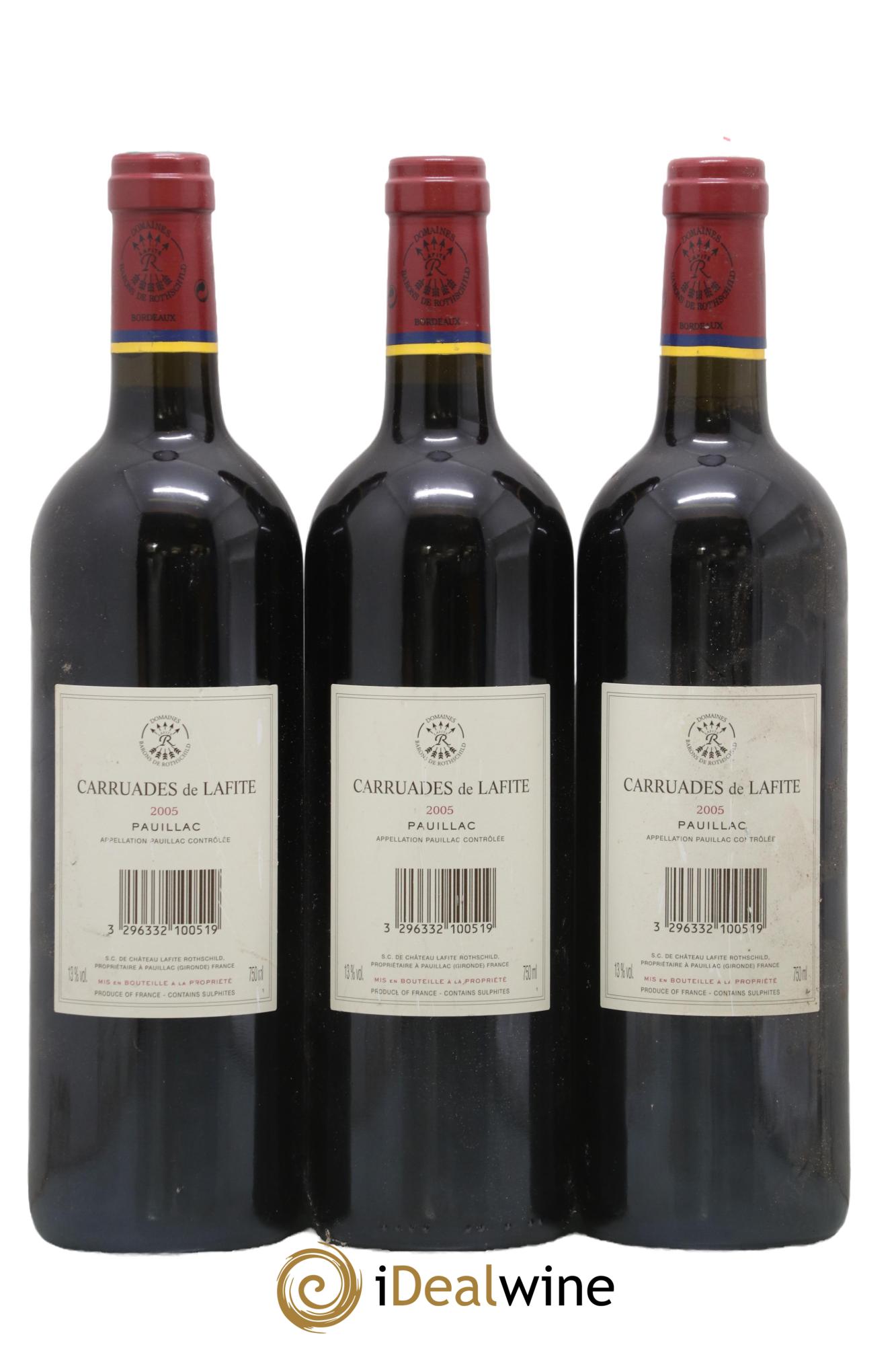 Carruades de Lafite Rothschild Second Vin 2005 - Posten von 3 Flaschen - 1