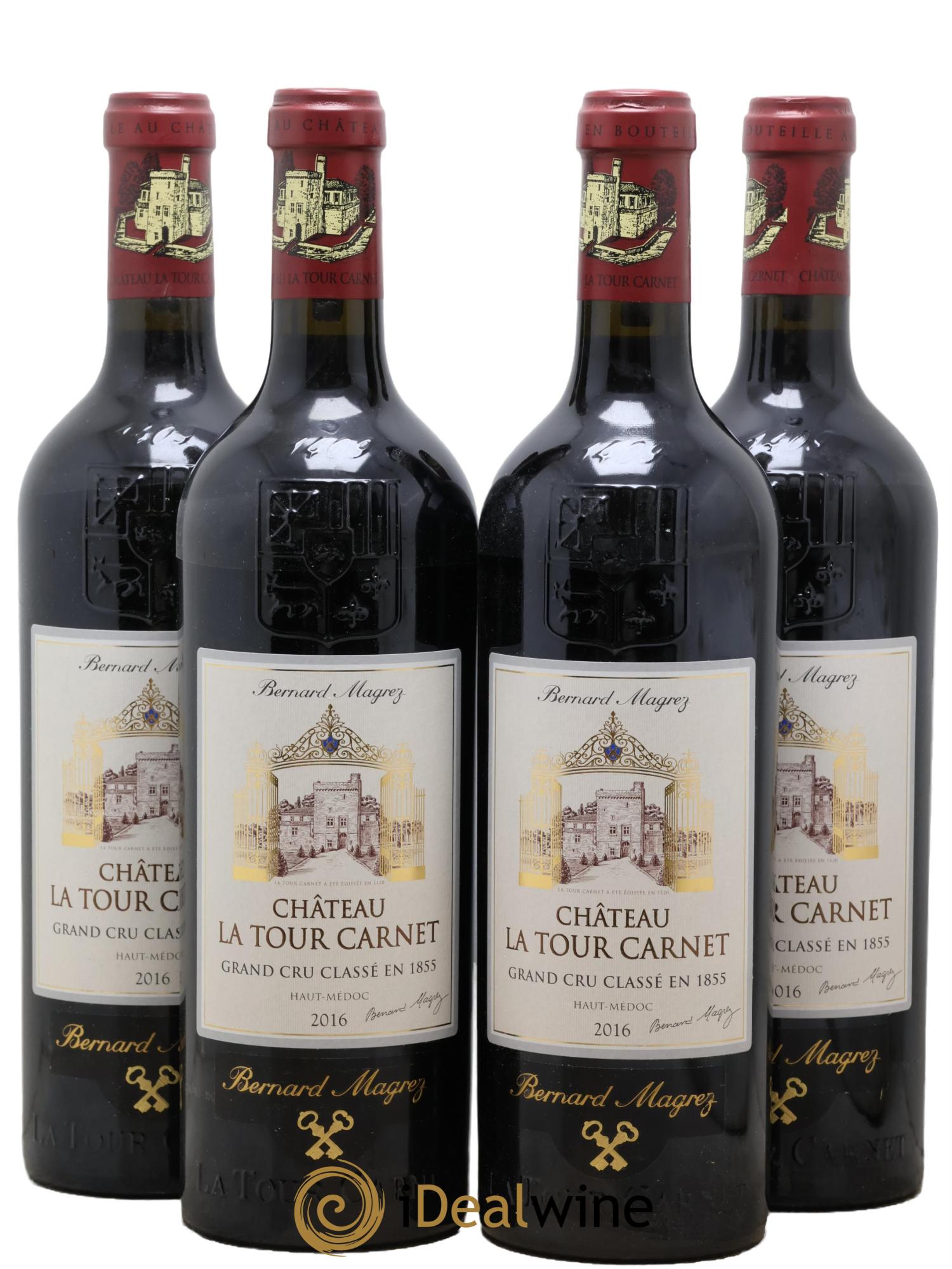 Château la Tour Carnet 4ème Grand Cru Classé 2016 - Lotto di 4 bottiglie - 0