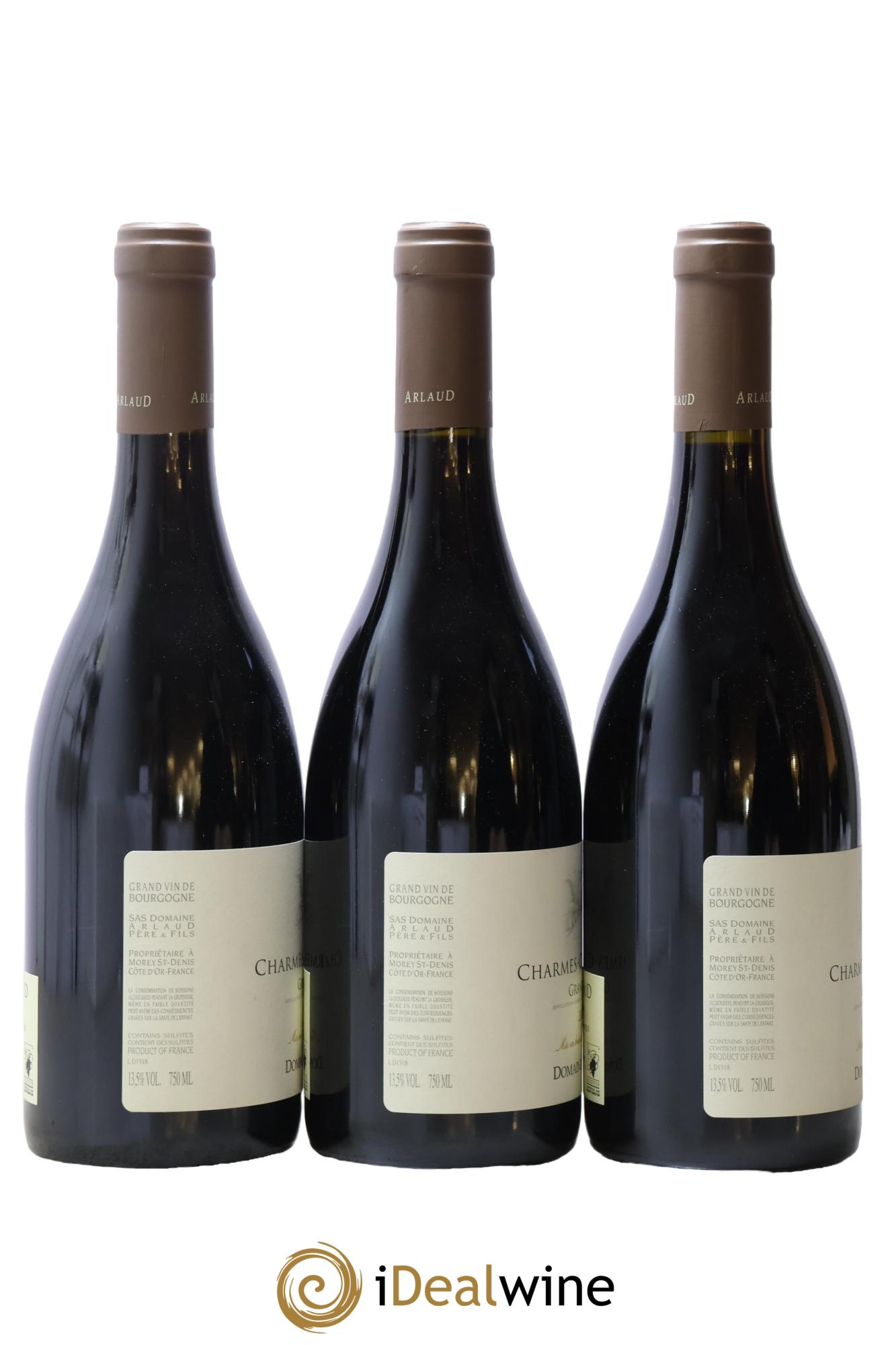 Charmes-Chambertin Grand Cru Arlaud 2015 - Lot de 3 bouteilles - 1