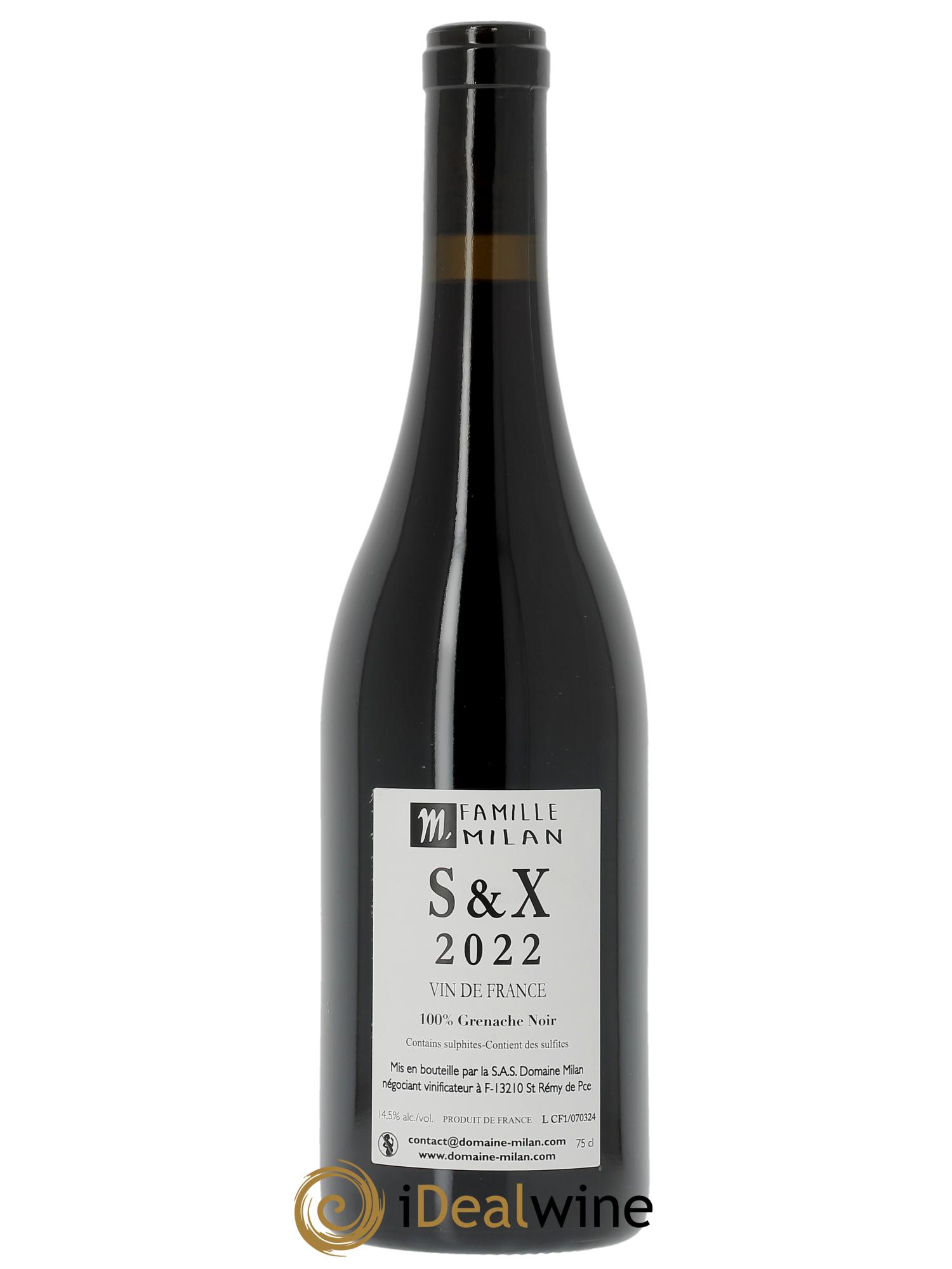 Vin de France S & X Henri Milan 2022 - Lot de 1 bouteille - 1