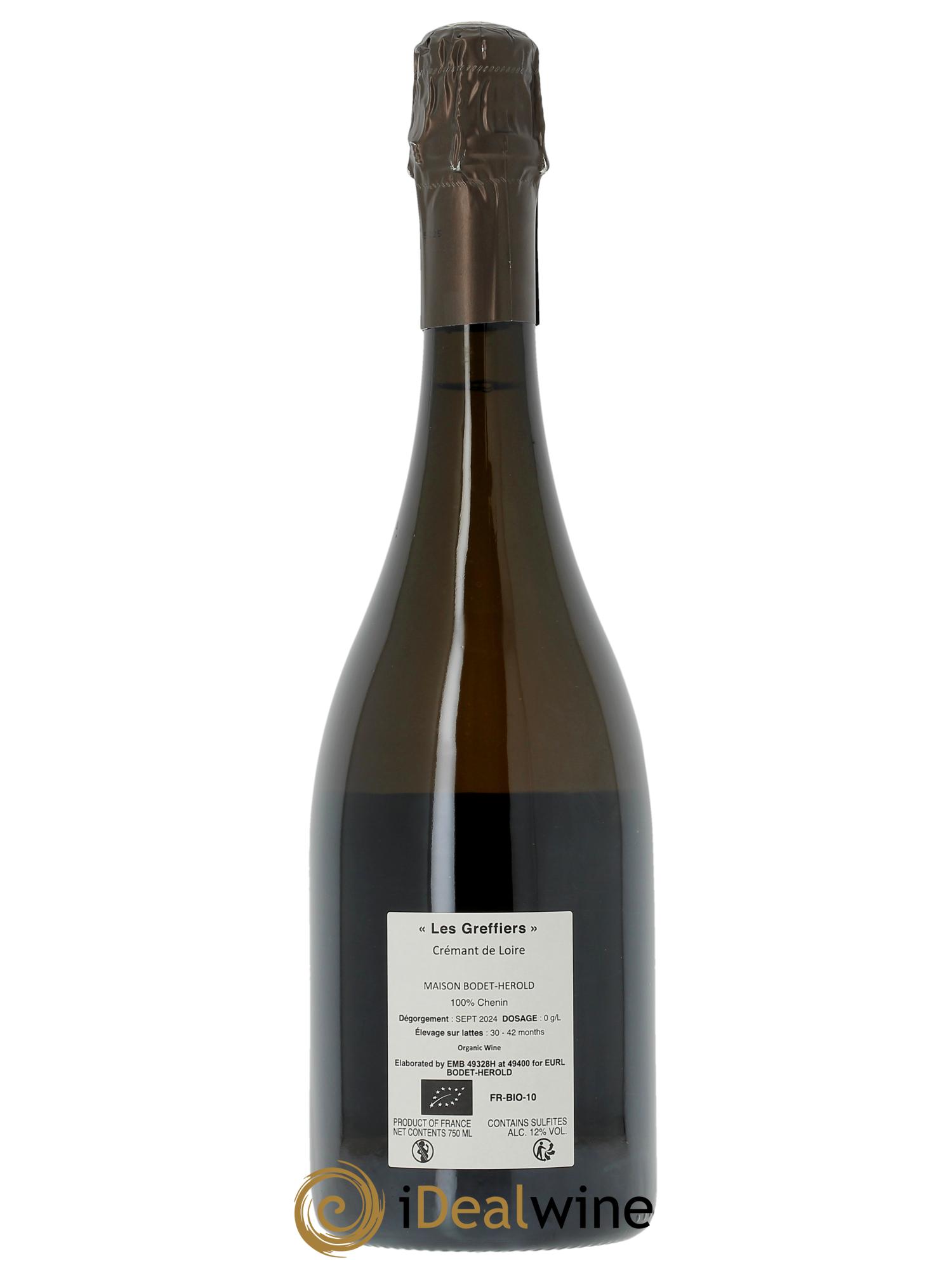 Crémant de Loire Les Greffiers Bodet-Herold (Étienne Bodet)  2021 - Lot de 1 bouteille - 1