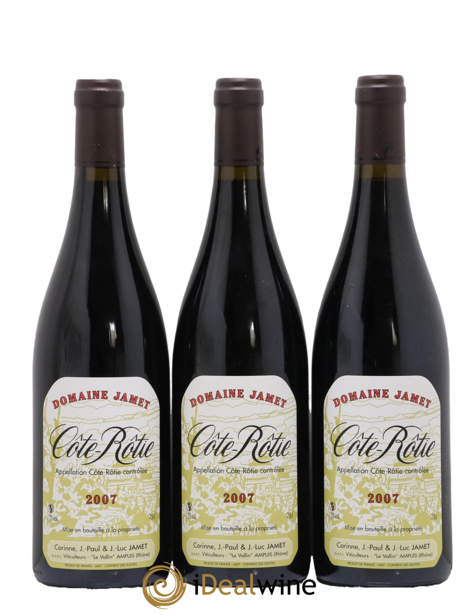 Côte-Rôtie Jamet (Domaine) 2007 - Lot de 3 bouteilles - 0
