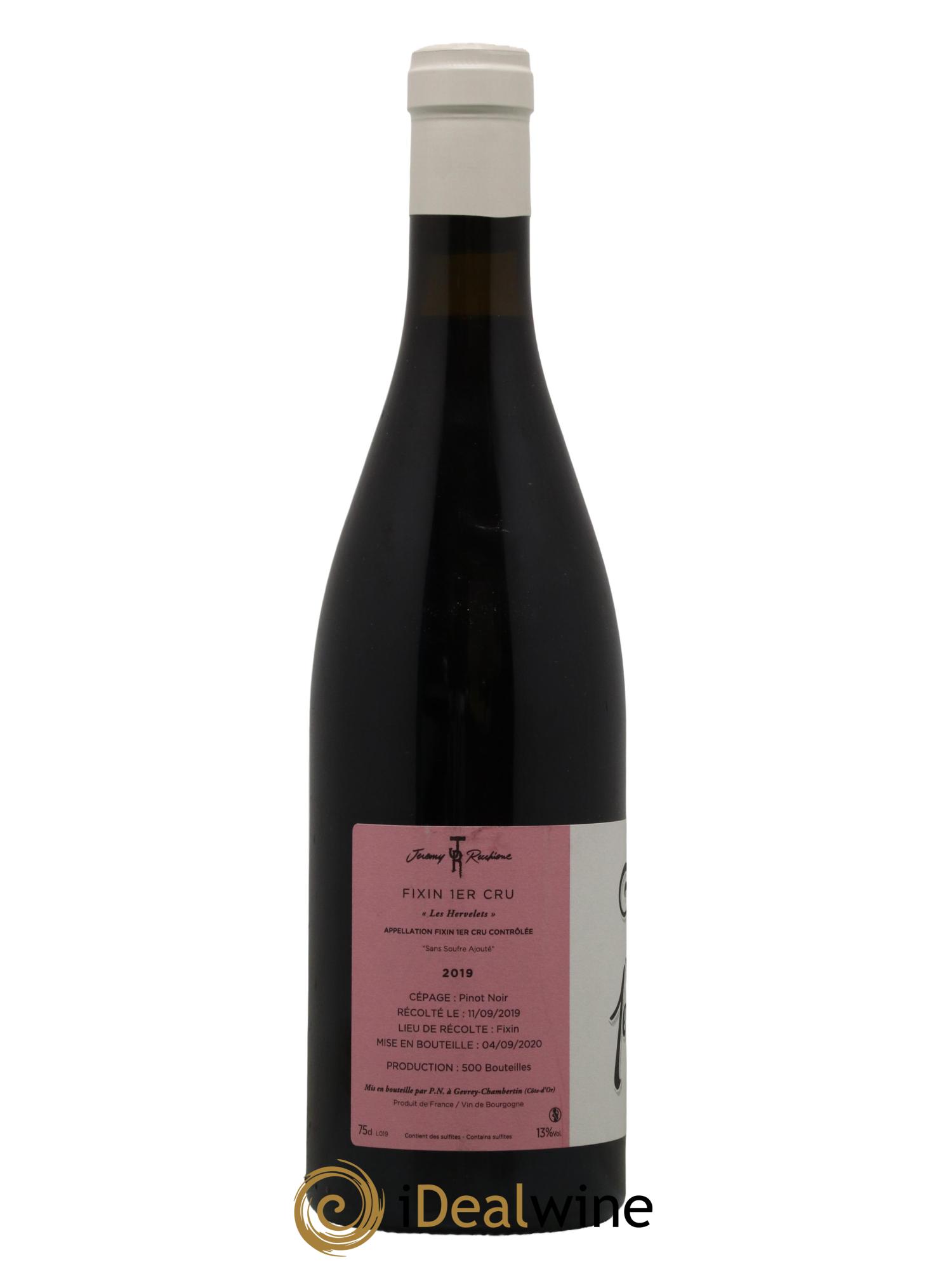 Fixin 1er Cru Les Hervelets Jérémy Recchione 2019 - Lot de 1 bouteille - 1