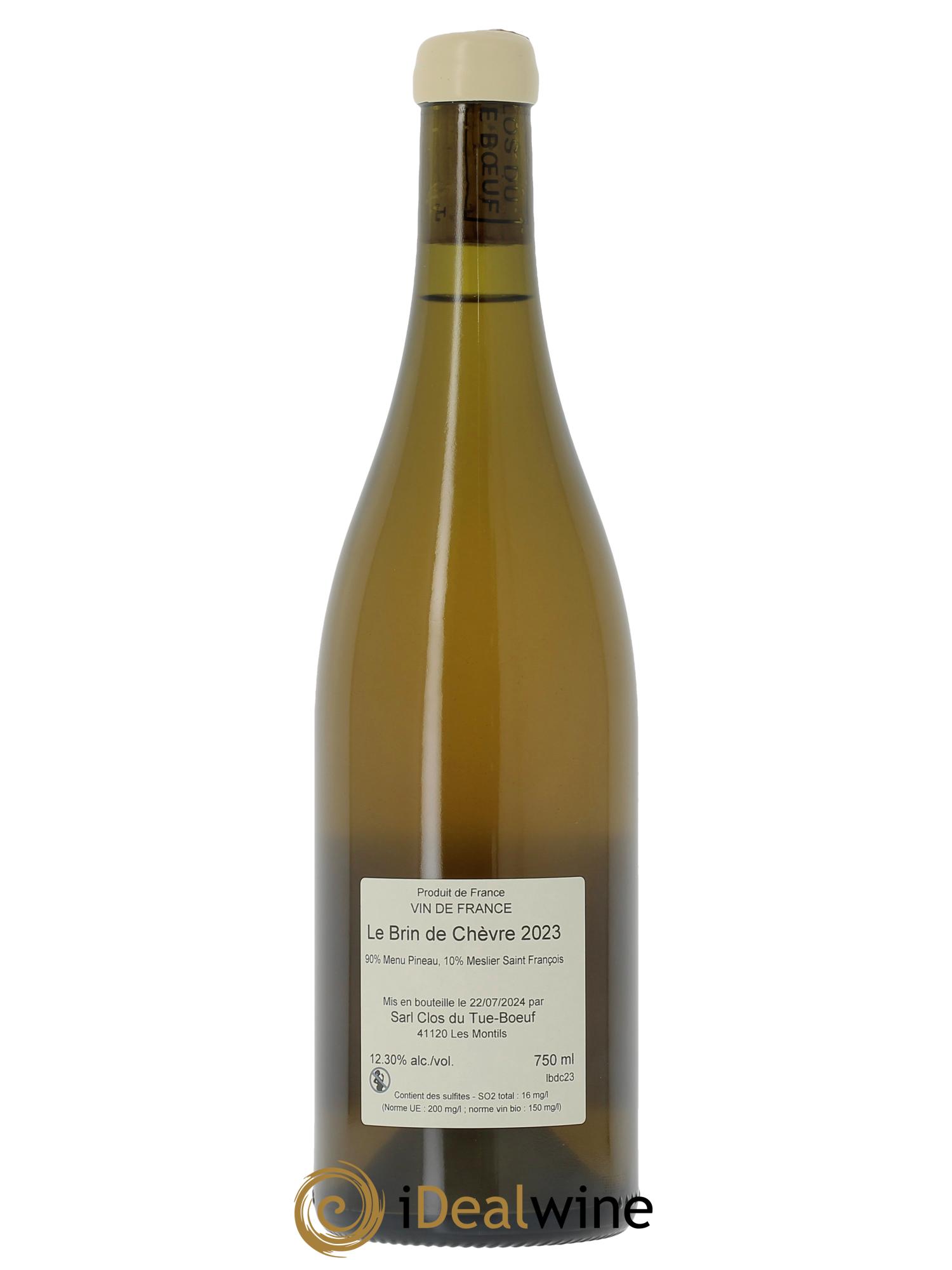 Vin de France (anciennement Touraine) Le Brin de Chèvre Clos du Tue-Boeuf  2023 - Lot of 1 bottle - 1