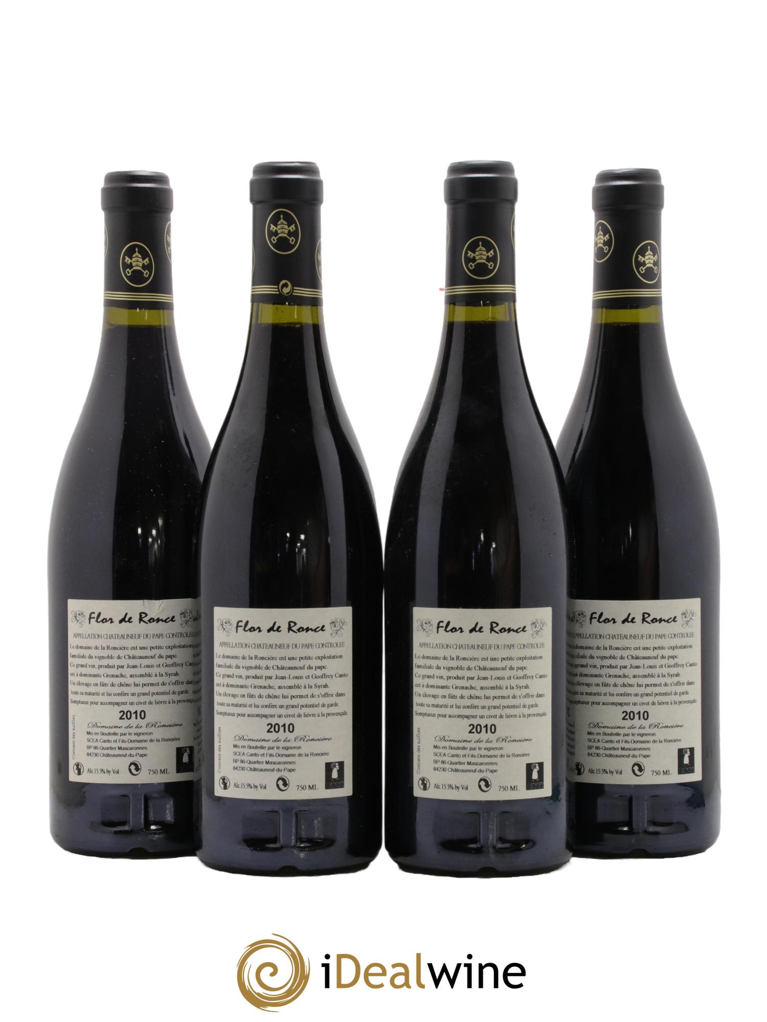 Châteauneuf-du-Pape Flor de Ronce Domaine de la Roncière 2010 - Posten von 4 Flaschen - 1