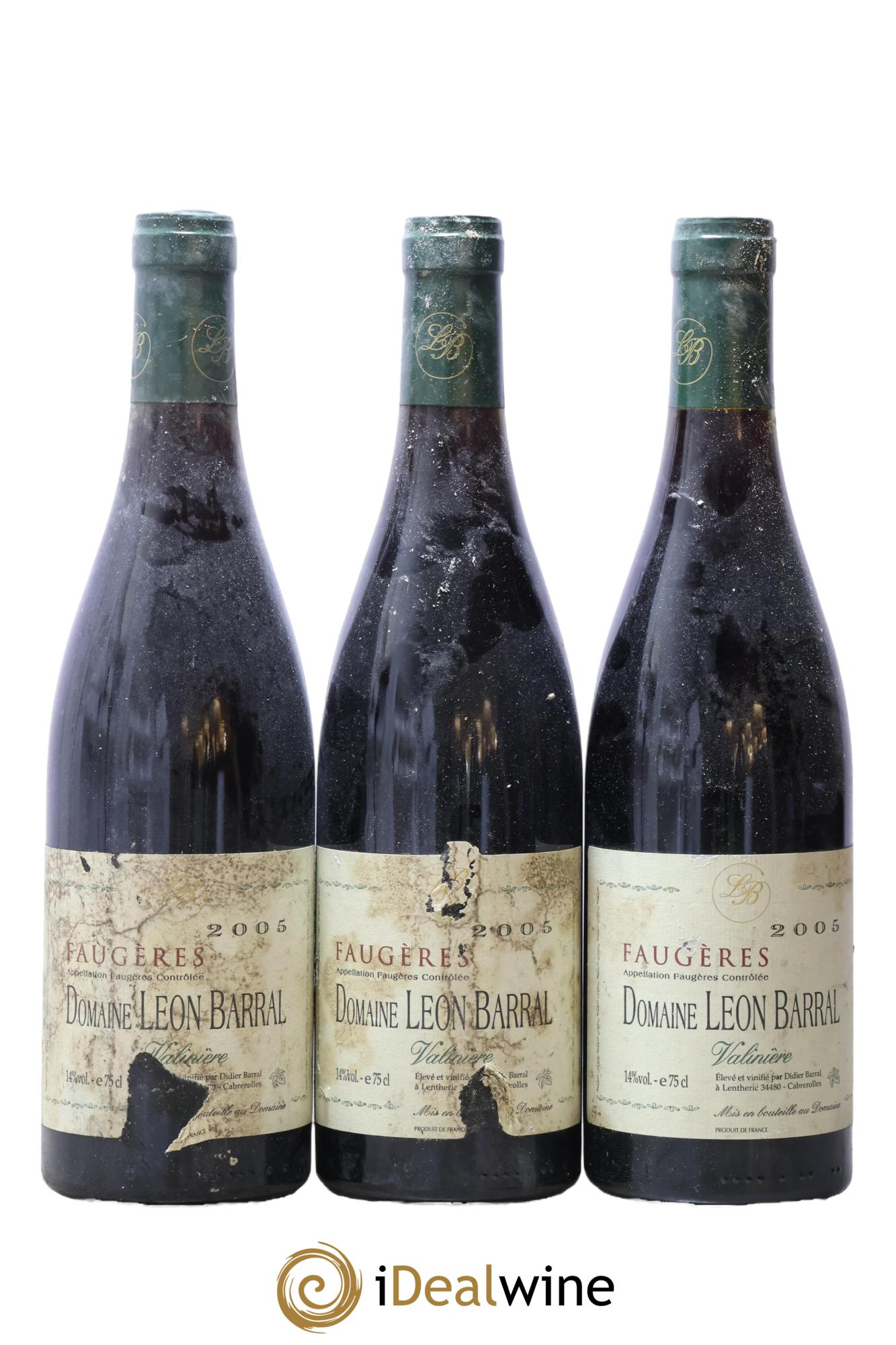 Faugères Valinière Domaine Léon Barral 2005 - Lot de 3 bouteilles - 0