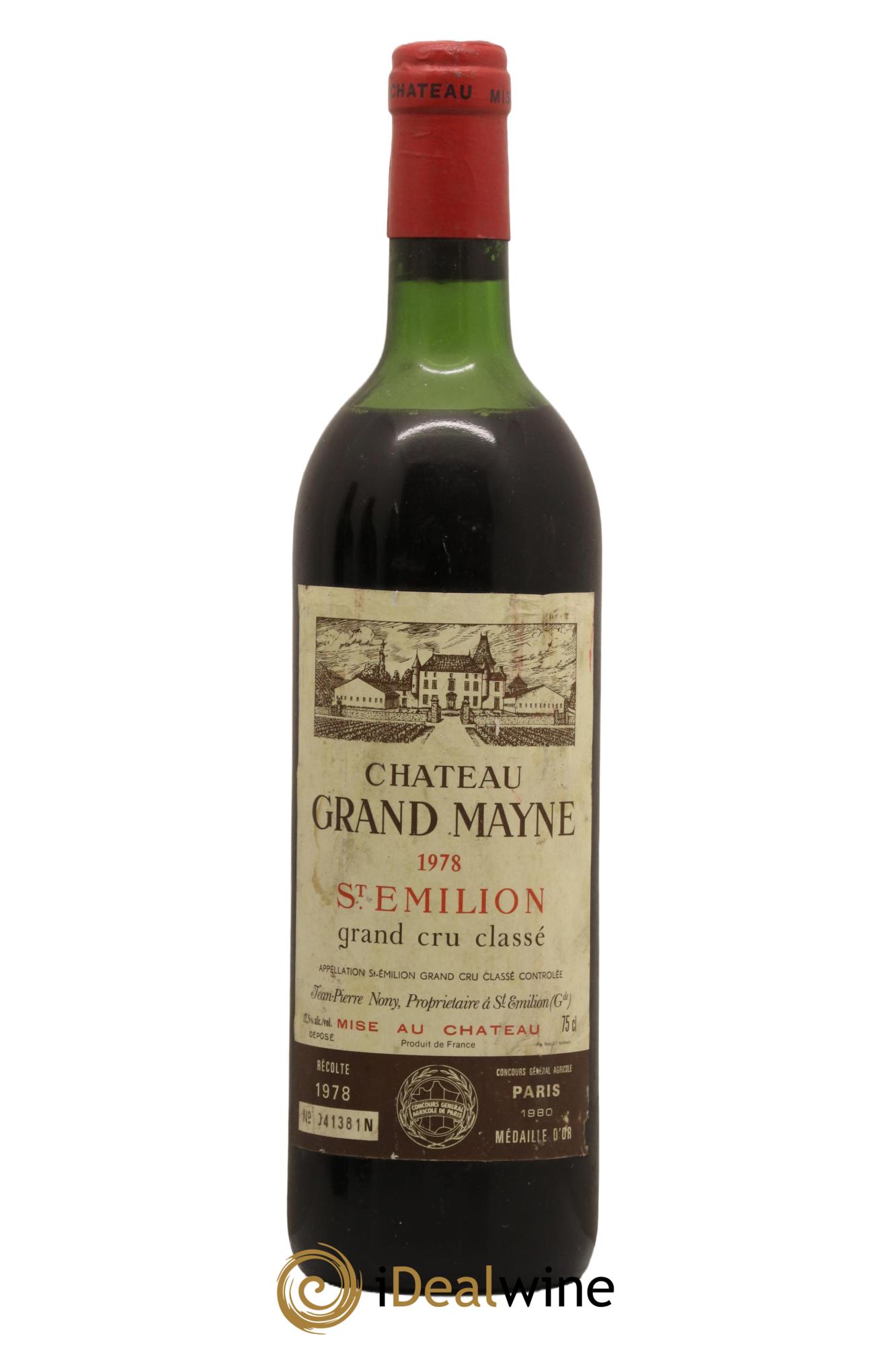Château Grand Mayne Grand Cru Classé 1978 - Lot de 1 bouteille - 0