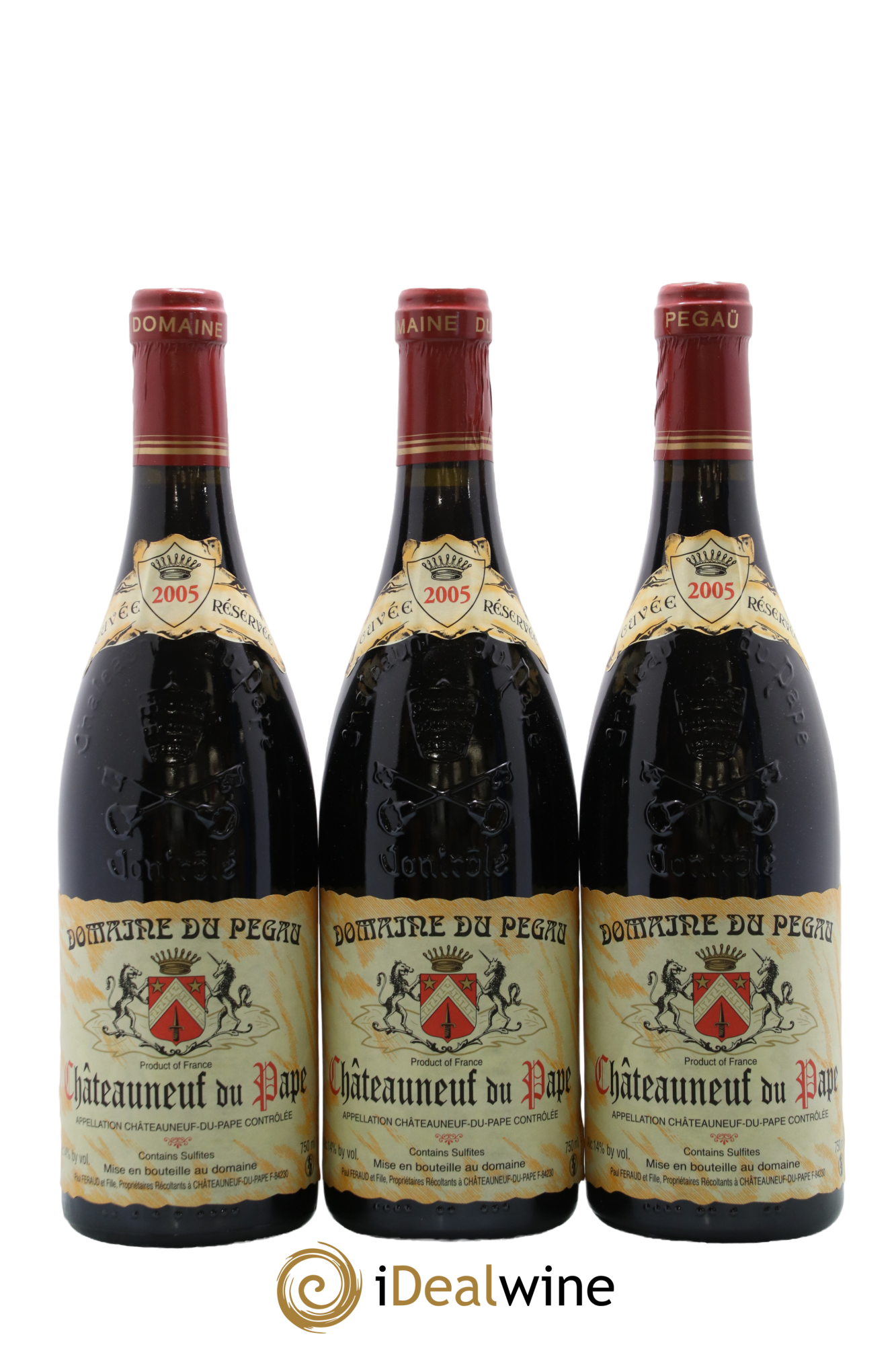 Châteauneuf-du-Pape Domaine du Pégau Cuvée Réservée Paul et Laurence Féraud 2005 - Lot de 3 bouteilles - 0