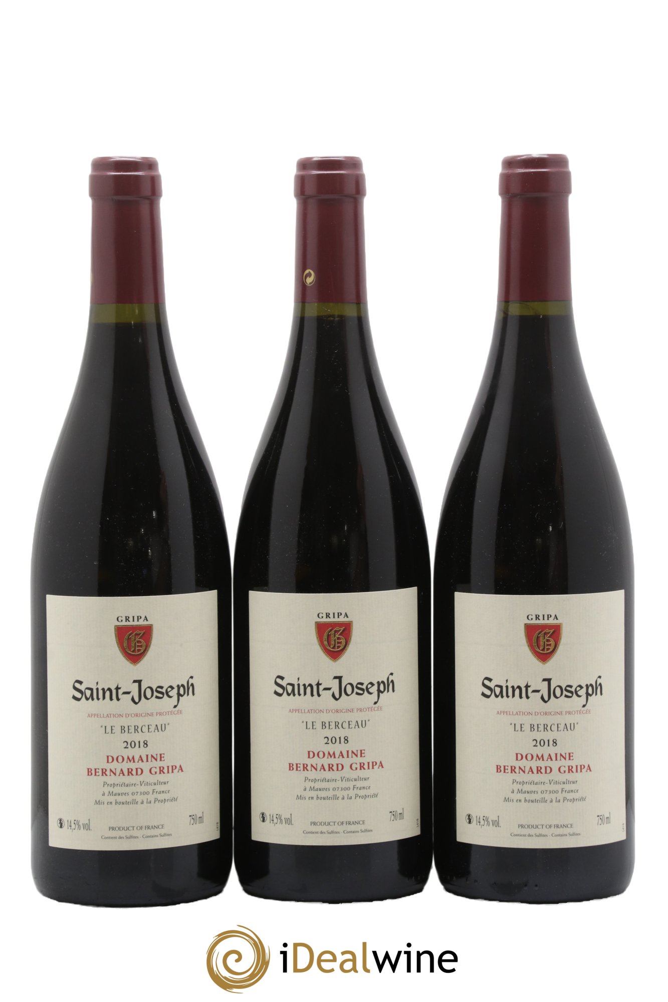 Saint-Joseph Le Berceau Bernard Gripa (Domaine) 2018 - Lot de 3 bouteilles - 0