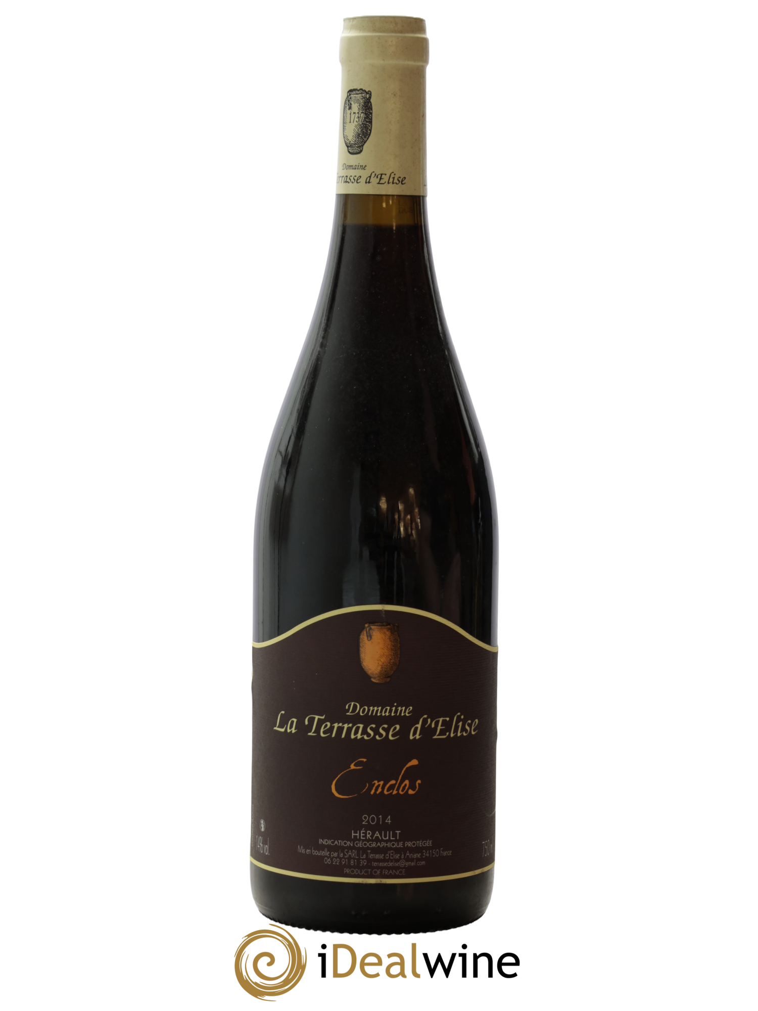 Pays d'Hérault L'Enclos Terrasse d'Elise (Domaine de la) 2014 - Lot de 1 bouteille - 0