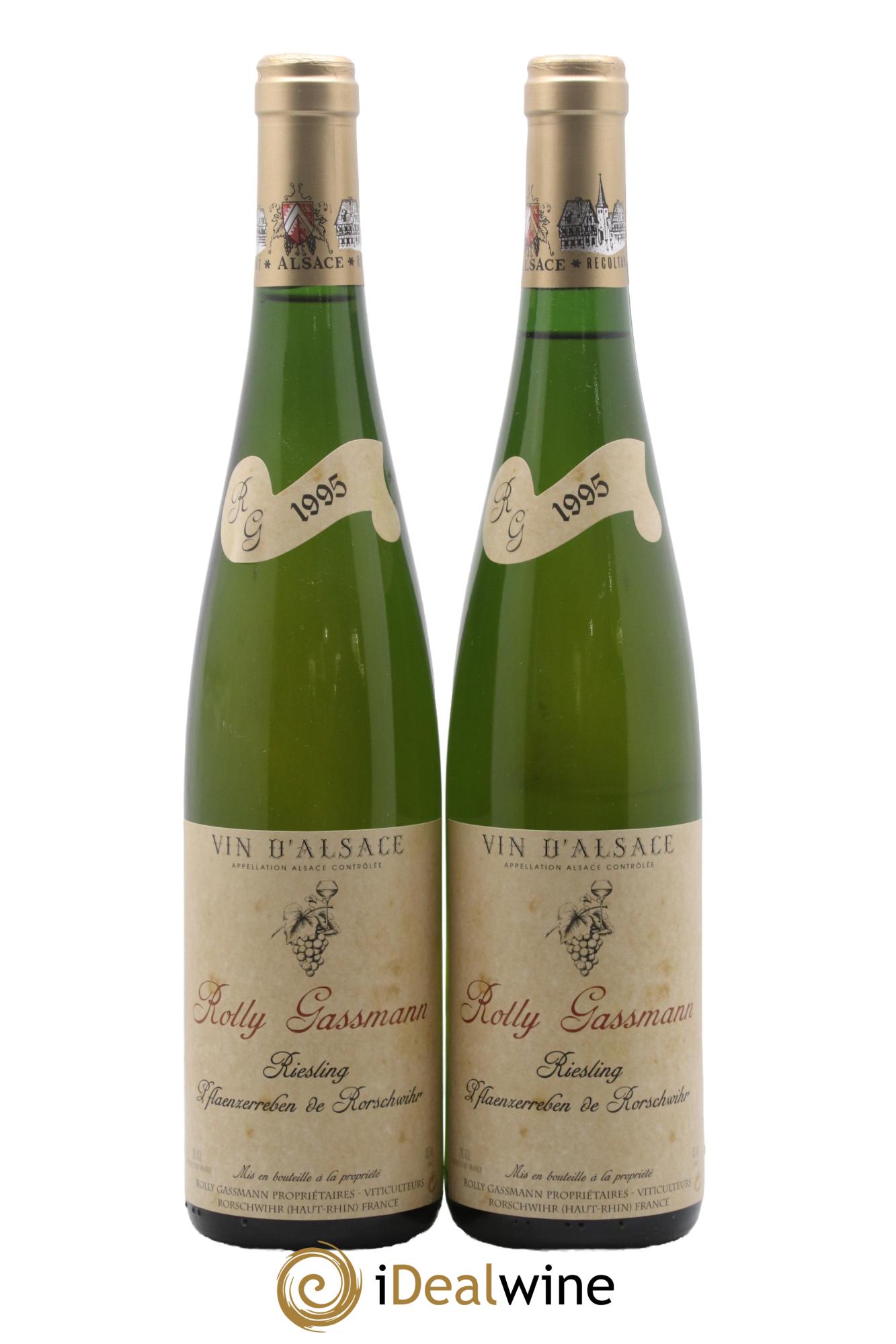 Alsace Riesling Plaenzerreben de Rorschwihr Rolly-Gassmann 1995 - Lotto di 2 bottiglie - 0