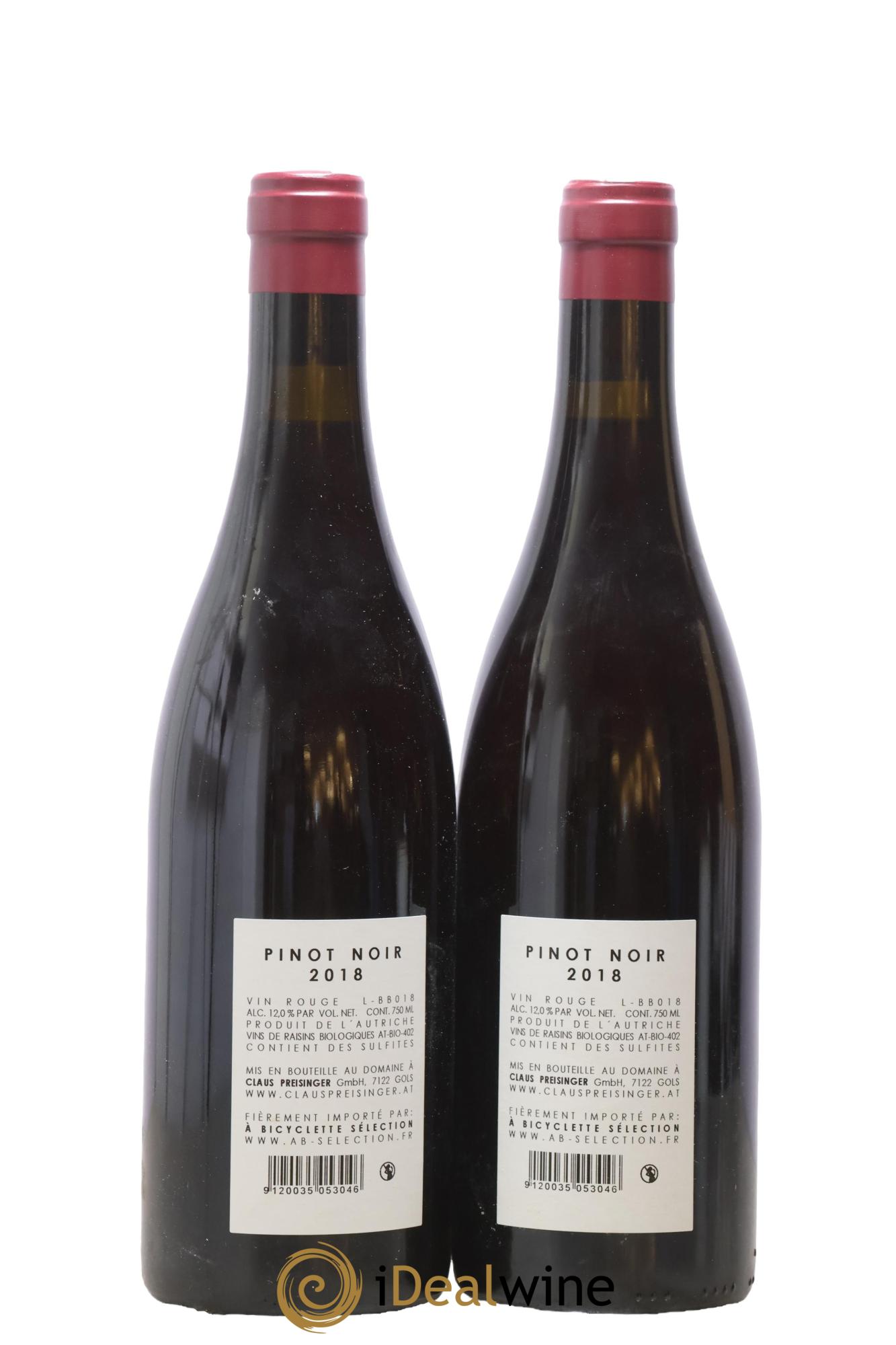 Autriche Claus Preisinger Pinot Noir 2018 - Lot of 2 bottles - 1