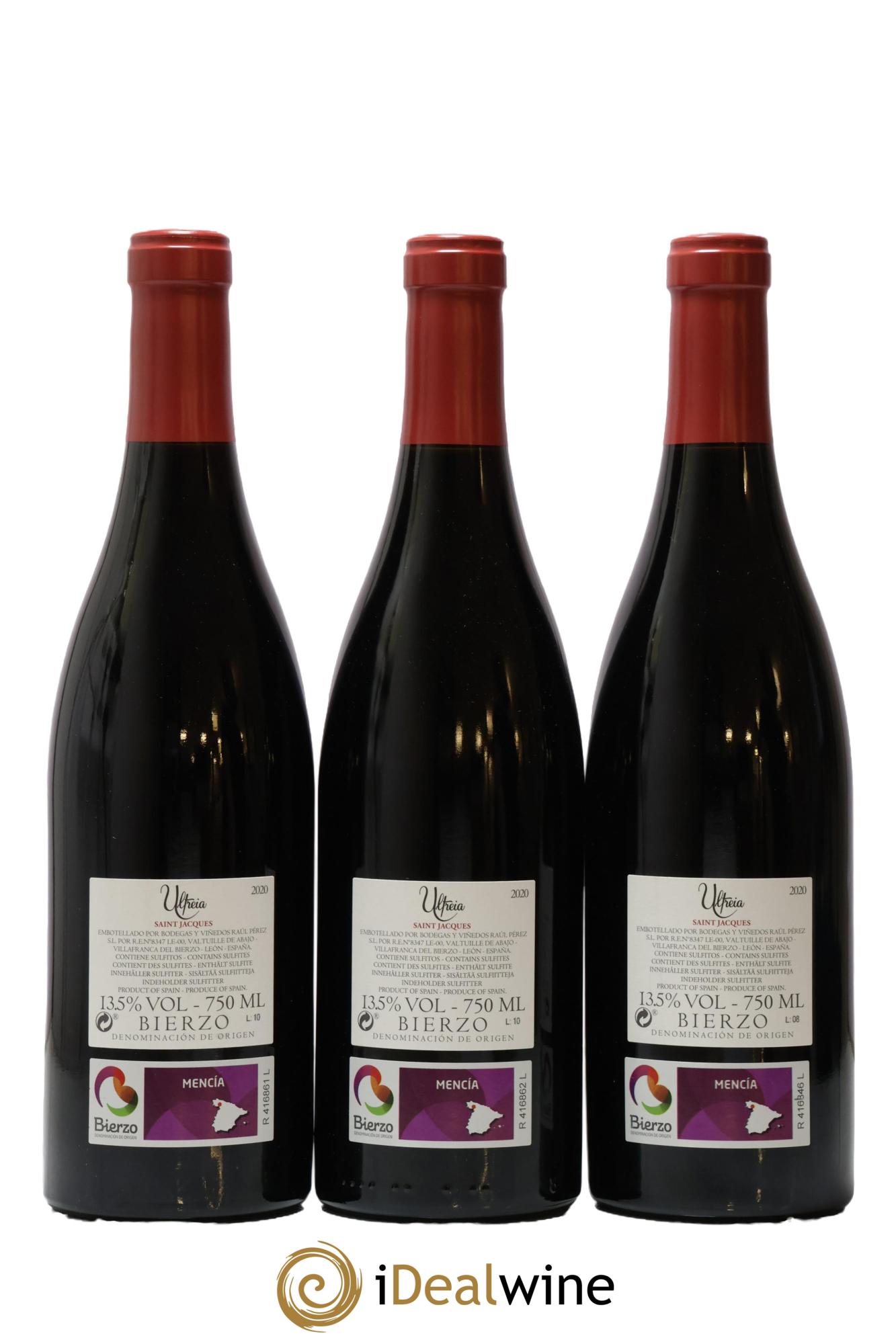 Bierzo DO Bierzo Ultreia Saint-Jacques R. Perez 2020 - Lot of 3 bottles - 1